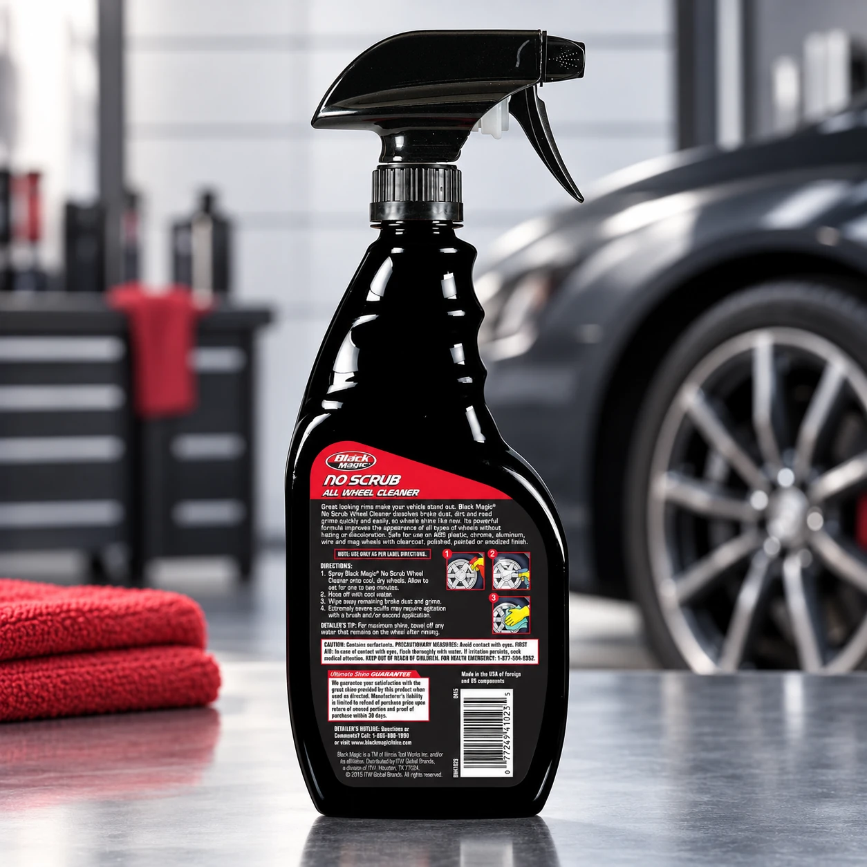 Black Magic 120218 No Scrub All Wheel Cleaner, 23 oz. (Pack of 2) - No Scrubbing Needed, Just Apply, Hose Off and Wipe for Cl product image 1