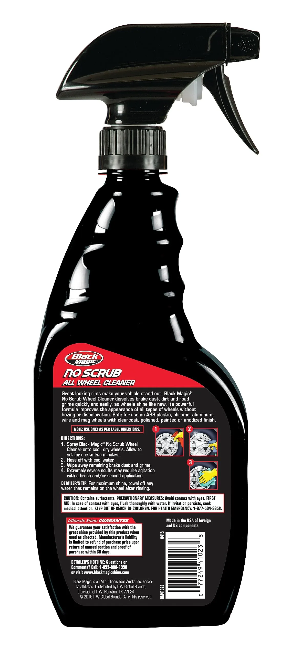 Black Magic 120218 No Scrub All Wheel Cleaner, 23 oz. (Pack of 2) - No Scrubbing Needed, Just Apply, Hose Off and Wipe for Cl product photo, view 9 of 13