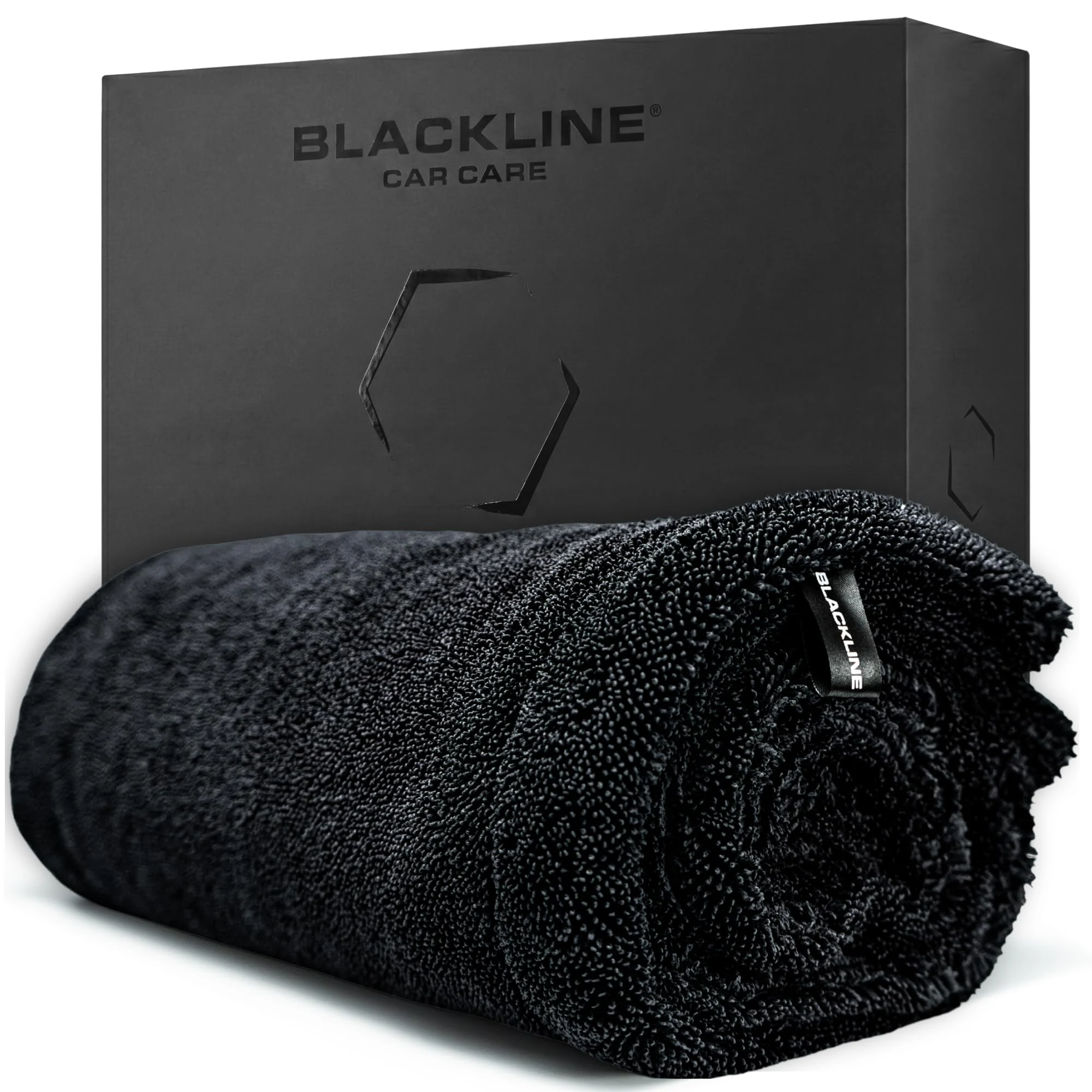 Blackline Microfiber Car Drying Towel 24"x36", 1300GSM Twisted Loop | Twisted Loop microfiber dries your car in one pass-1300 product photo, view 2 of 15