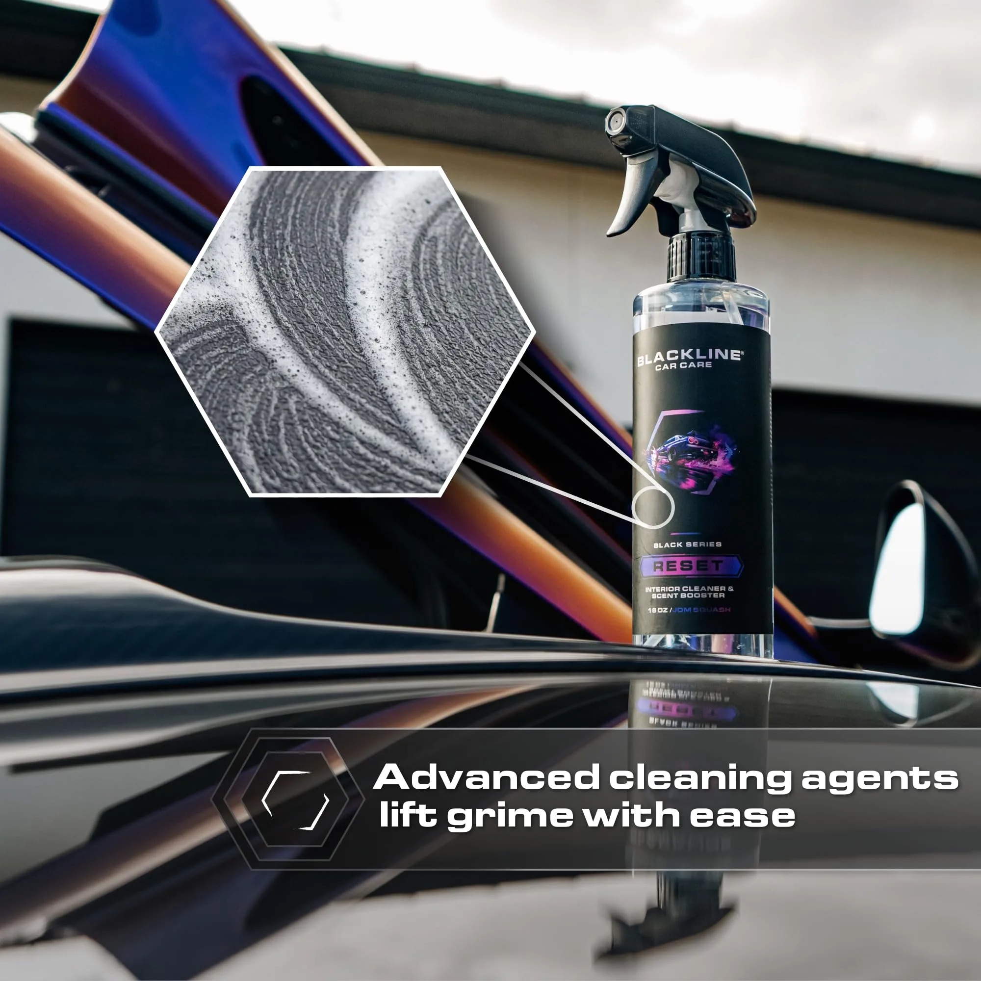 Blackline Reset Interior Car Cleaner & Deodorizer Spray - Dark Ice | pH-neutral high-foam formula deep-cleans & deodorizes le product photo, view 13 of 15