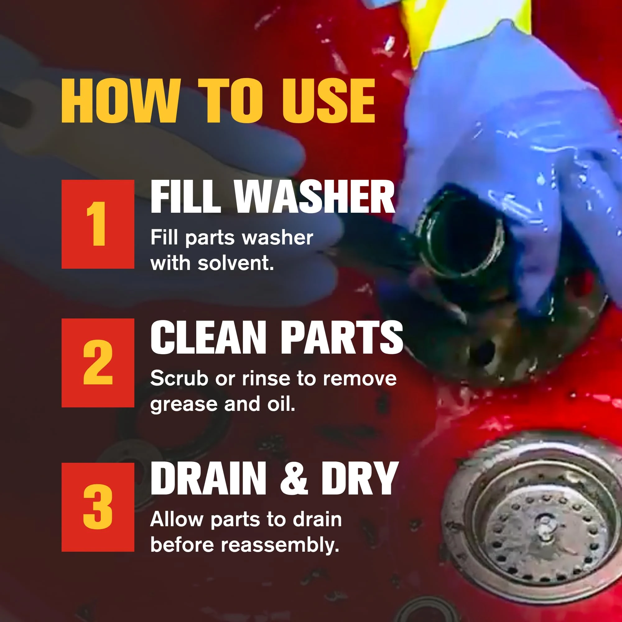 B’laster Parts Washer – Parts Cleaner Solvent – High Flashpoint Formula Cleans Oil, Grease & Grime, No Residue, Works on Meta product photo, view 9 of 18