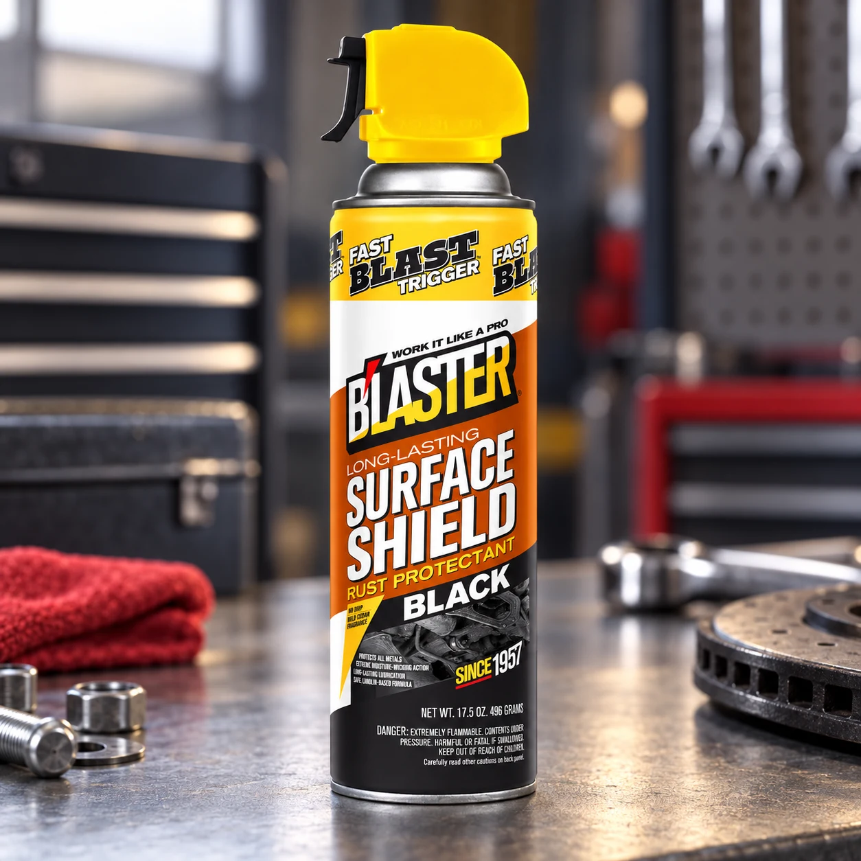 B’laster Surface Shield Anti Rust Spray for Metal – Black Series Rust Prevention Spray for Tools, Equipment & Moving Parts – product image 1