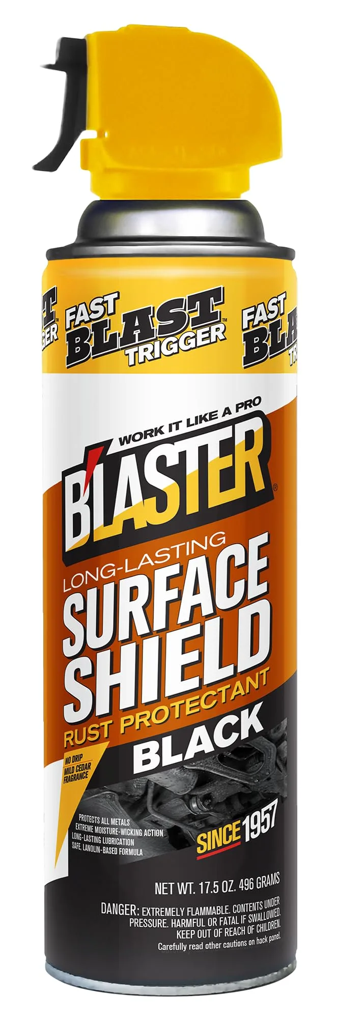 B’laster Surface Shield Anti Rust Spray for Metal – Black Series Rust Prevention Spray for Tools, Equipment & Moving Parts – product photo, view 6 of 6