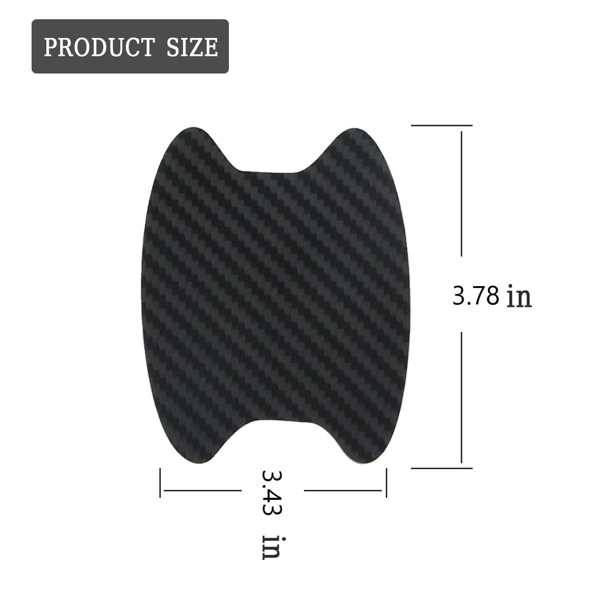 Blilo 4PCS Carbon Fiber Car Door Cup Protector Films, Black | non-marking protective layer, paint-covering barrier, fits most product image 4