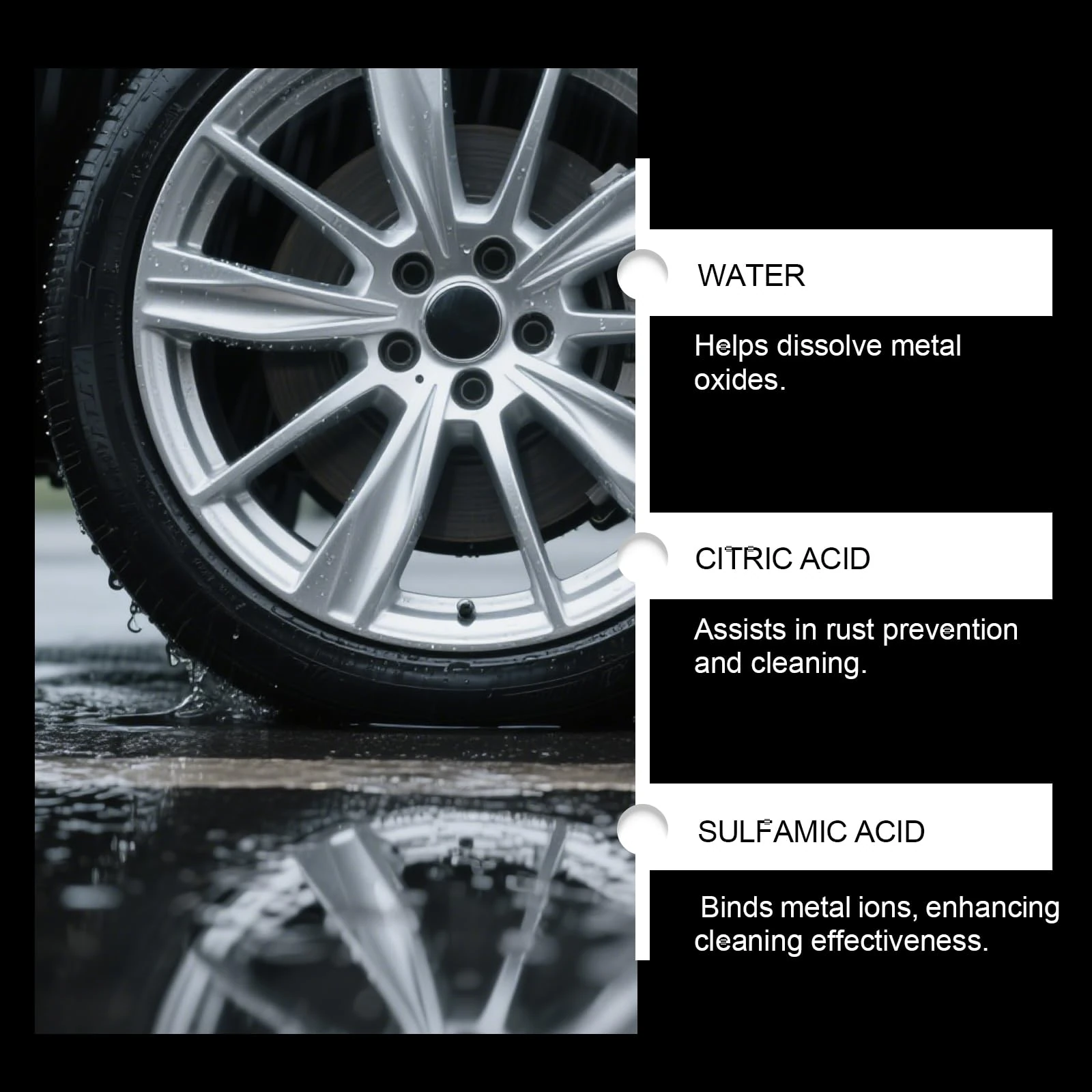 BlueBouff Car Wheel Cleaning Spray, Rust Remover Spray, Iron Aluminium Remover, Powerful Stain Removal, for Cars, Trucks, Mot product photo, view 6 of 17