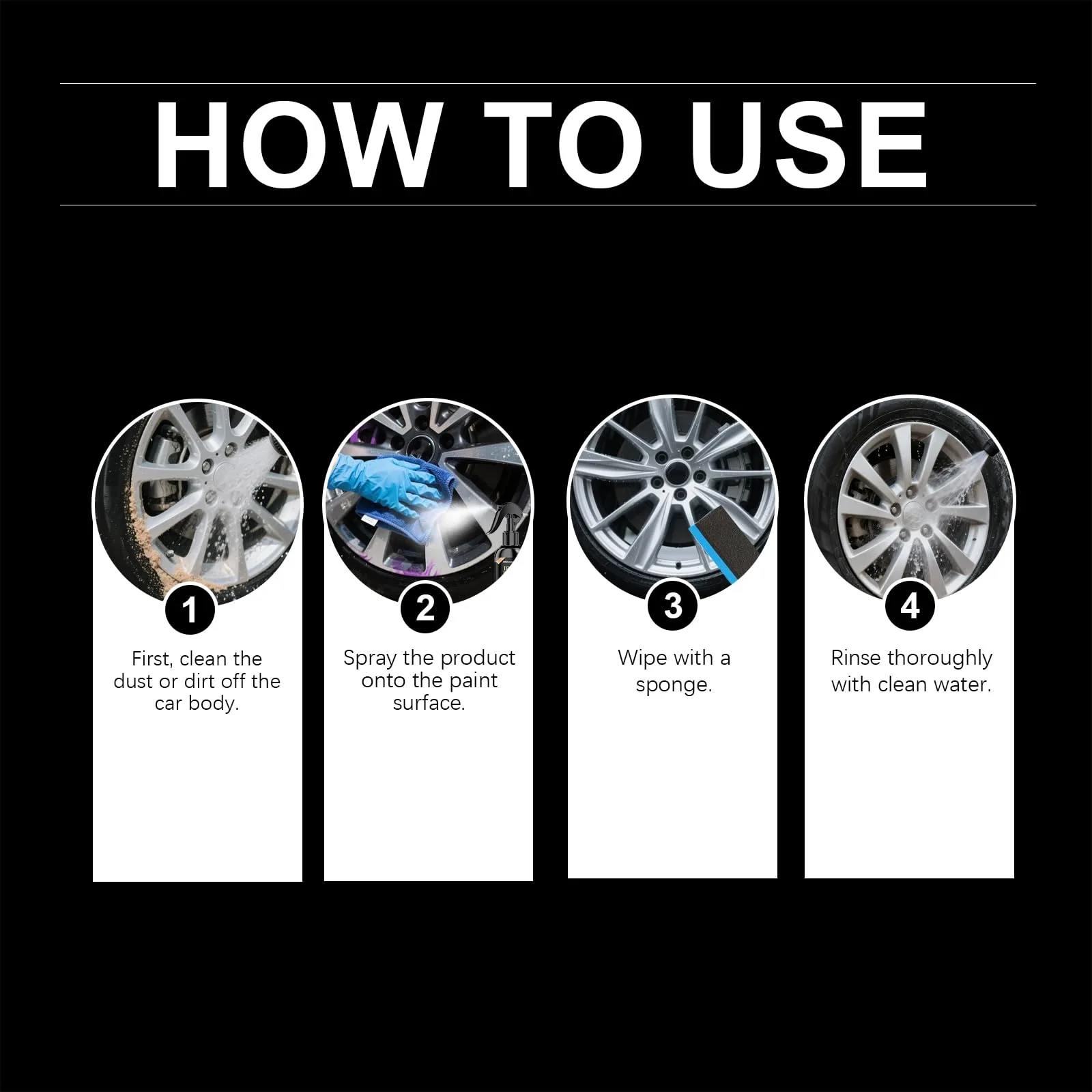 BlueBouff Car Wheel Cleaning Spray, Rust Remover Spray, Iron Aluminium Remover, Powerful Stain Removal, for Cars, Trucks, Mot product photo, view 17 of 17