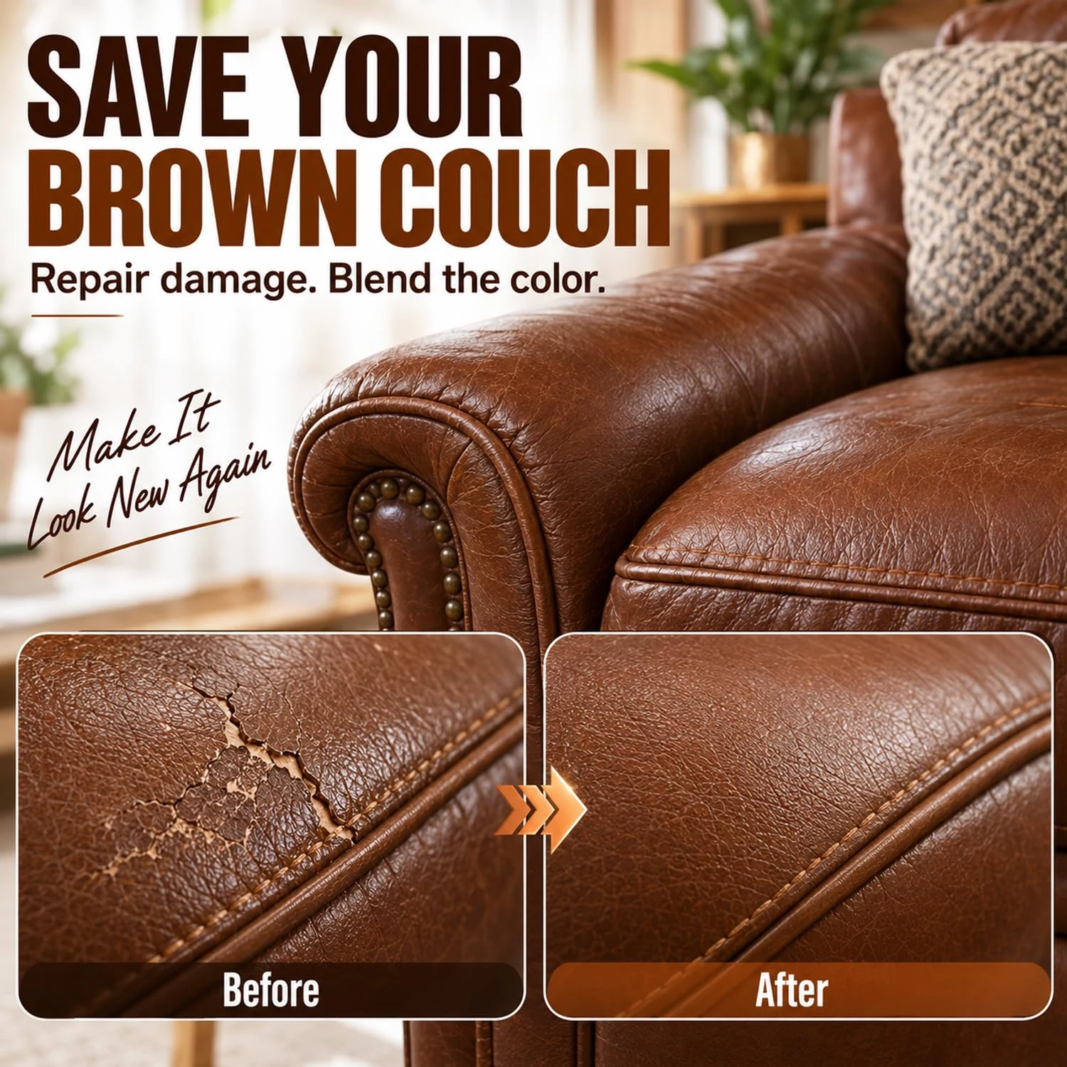 Brown Leather Repair Kit for Furniture & product view 3