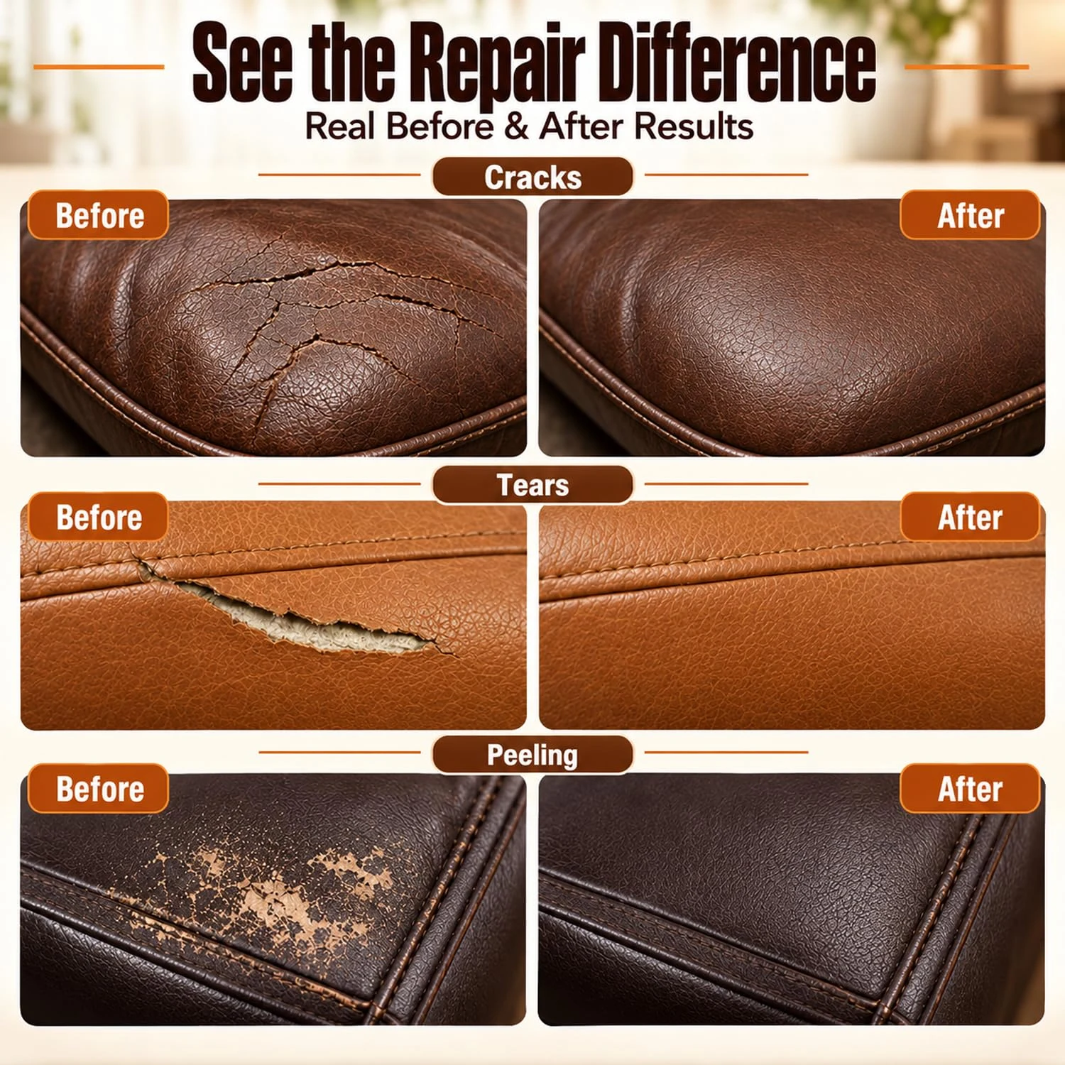 Brown Leather Repair Kit for Furniture & Couches product photo, view 6 of 7