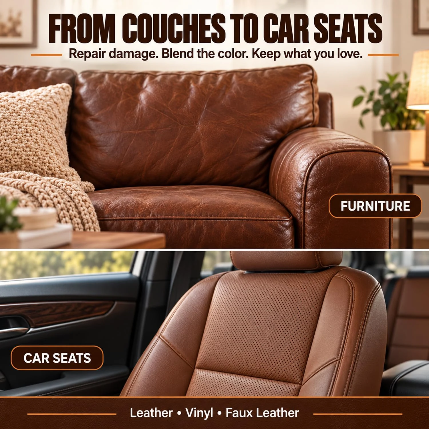 Brown Leather Repair Kit for Furniture & Couches product photo, view 7 of 7