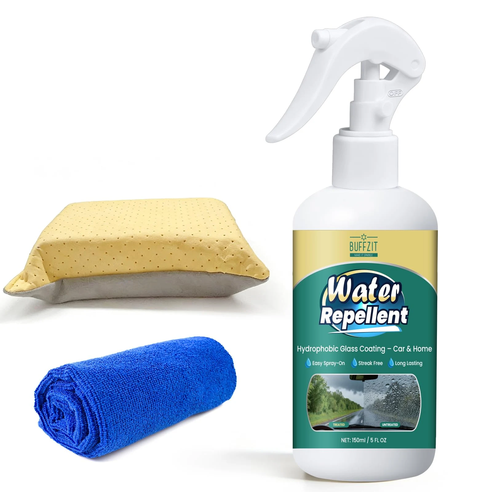 BUFFZIT Glass Water Repellent Spray - Hydrophobic Rain supplied product image
