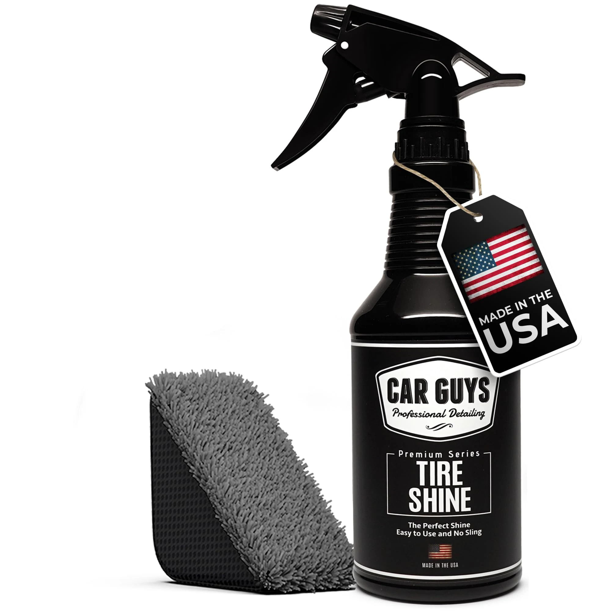 CAR GUYS Tire Shine Spray - The Perfect Deep Black Shine supplied product image