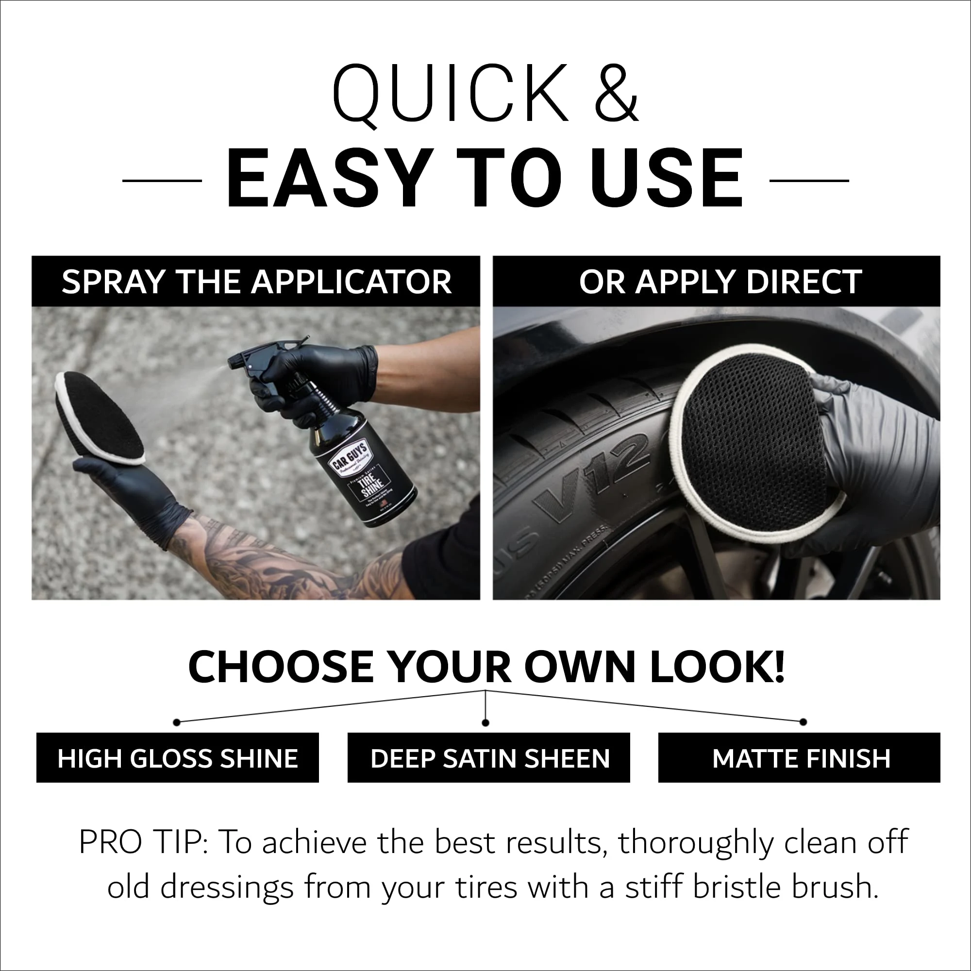 CAR GUYS Tire Shine Spray product photo, view 6 of 7
