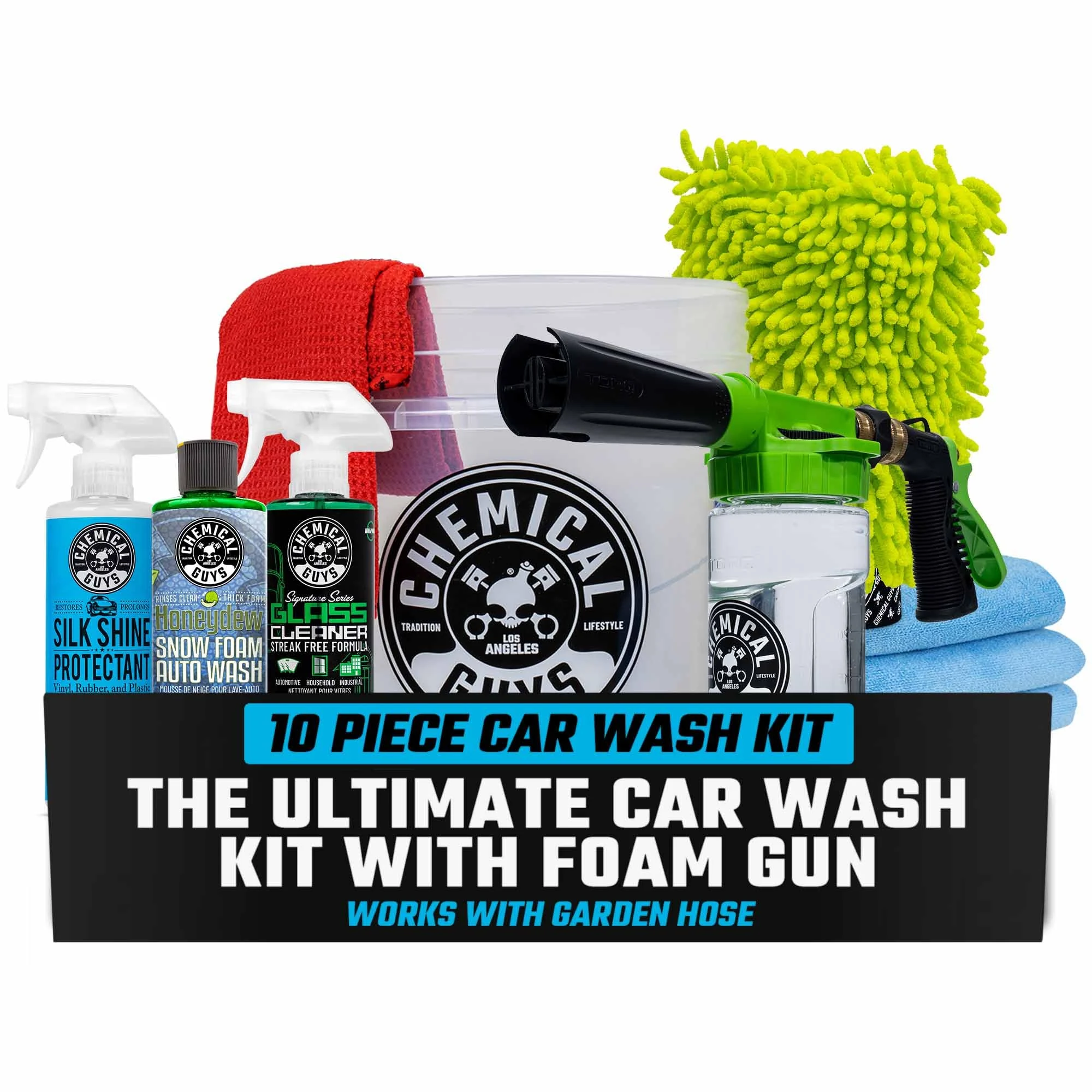 Chemical Guys, 10-Piece Car Wash Kit with Foam Gun supplied product image