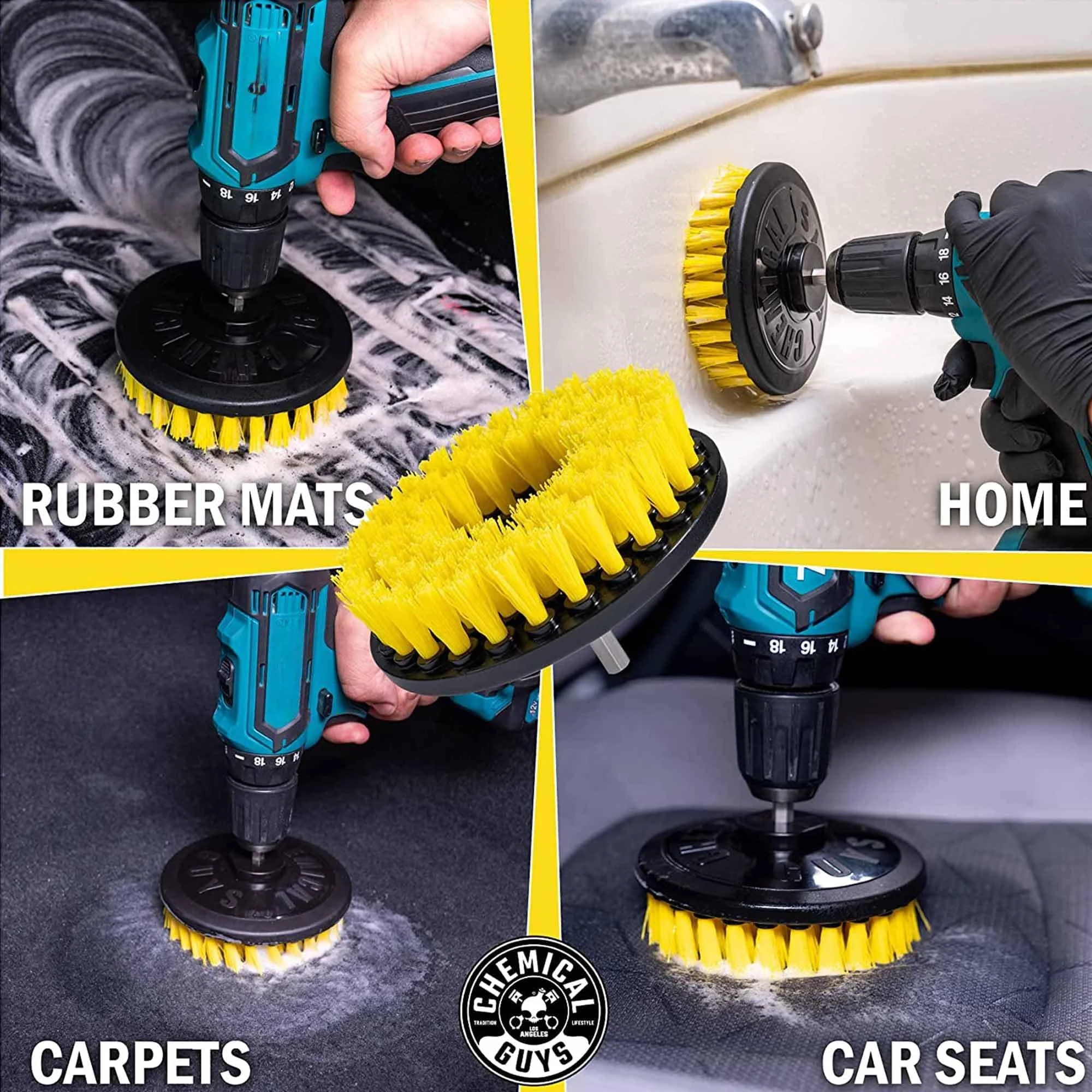Chemical Guys Citrus Foaming Fabric & Carpet Cleaner Drill Brush, 16 oz product photo, view 6 of 7