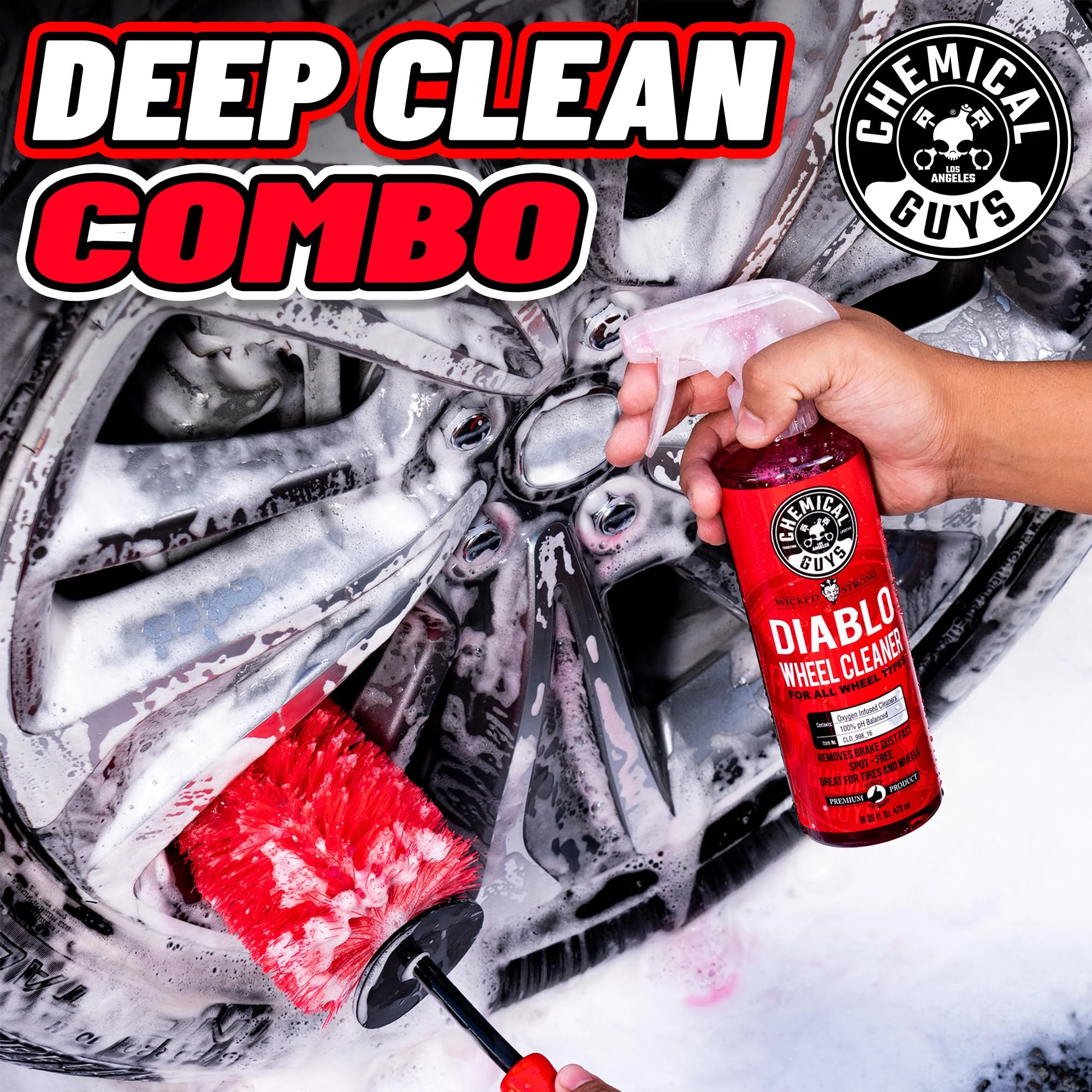 Chemical Guys Diablo Brake Dust & Wheel Cleaner Spray for Rims, 2 x 16 oz product photo, view 5 of 6