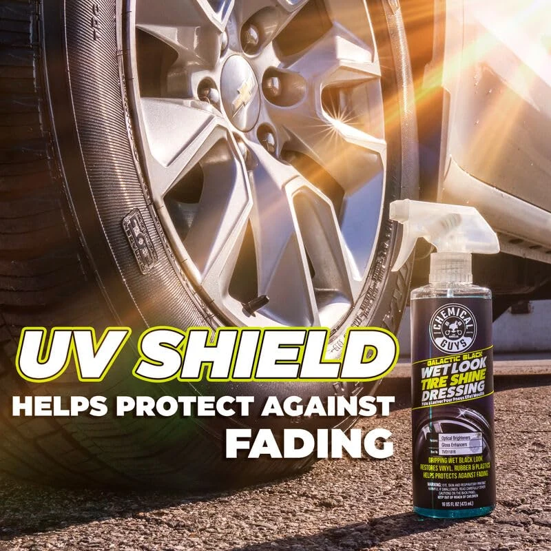 Chemical Guys Galactic Black Wet Look Tire Shine Spray, High Gloss, 16 oz product photo, view 5 of 7