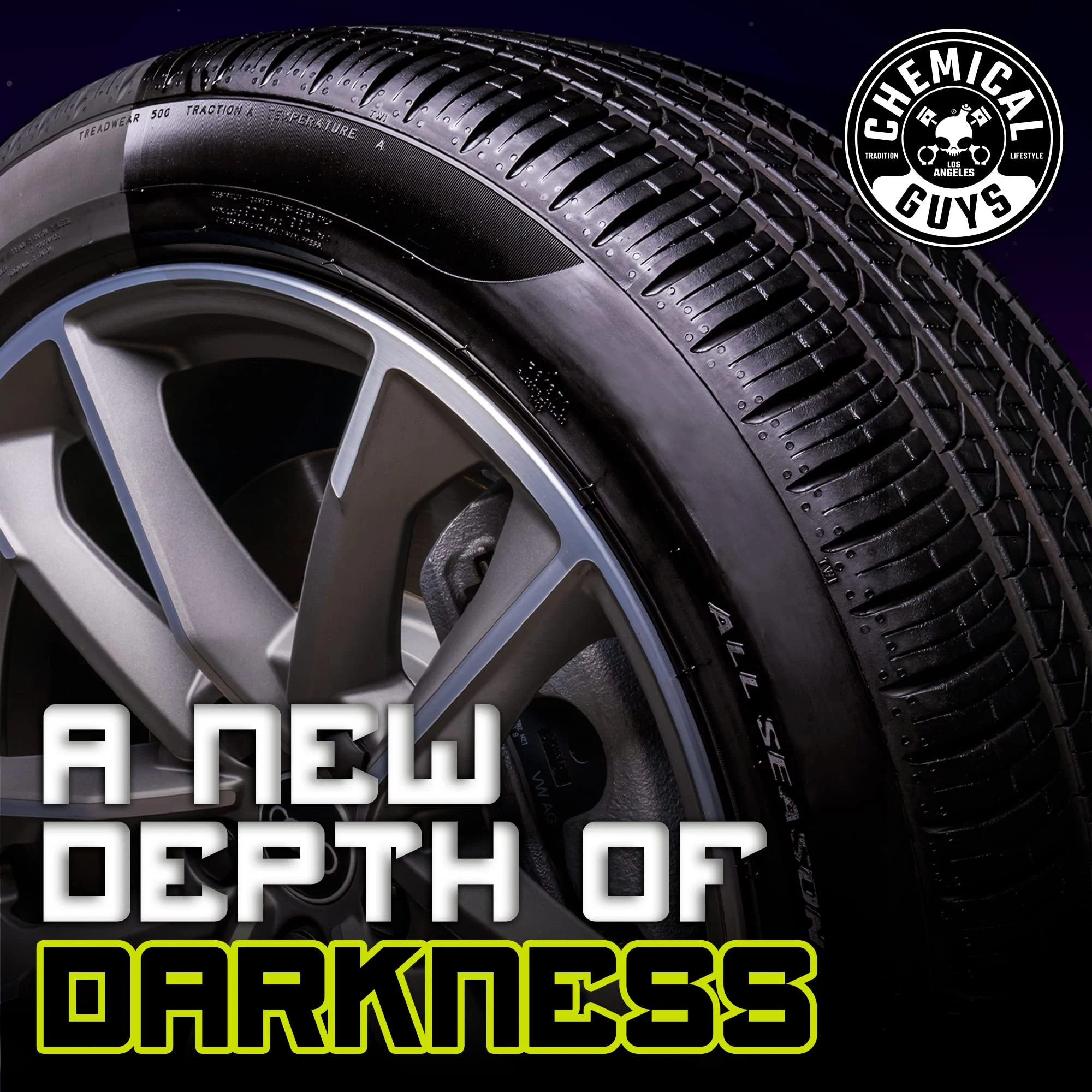Chemical Guys Galactic Black Wet Look Tire Shine Spray, High Gloss, 16 oz product photo, view 7 of 7