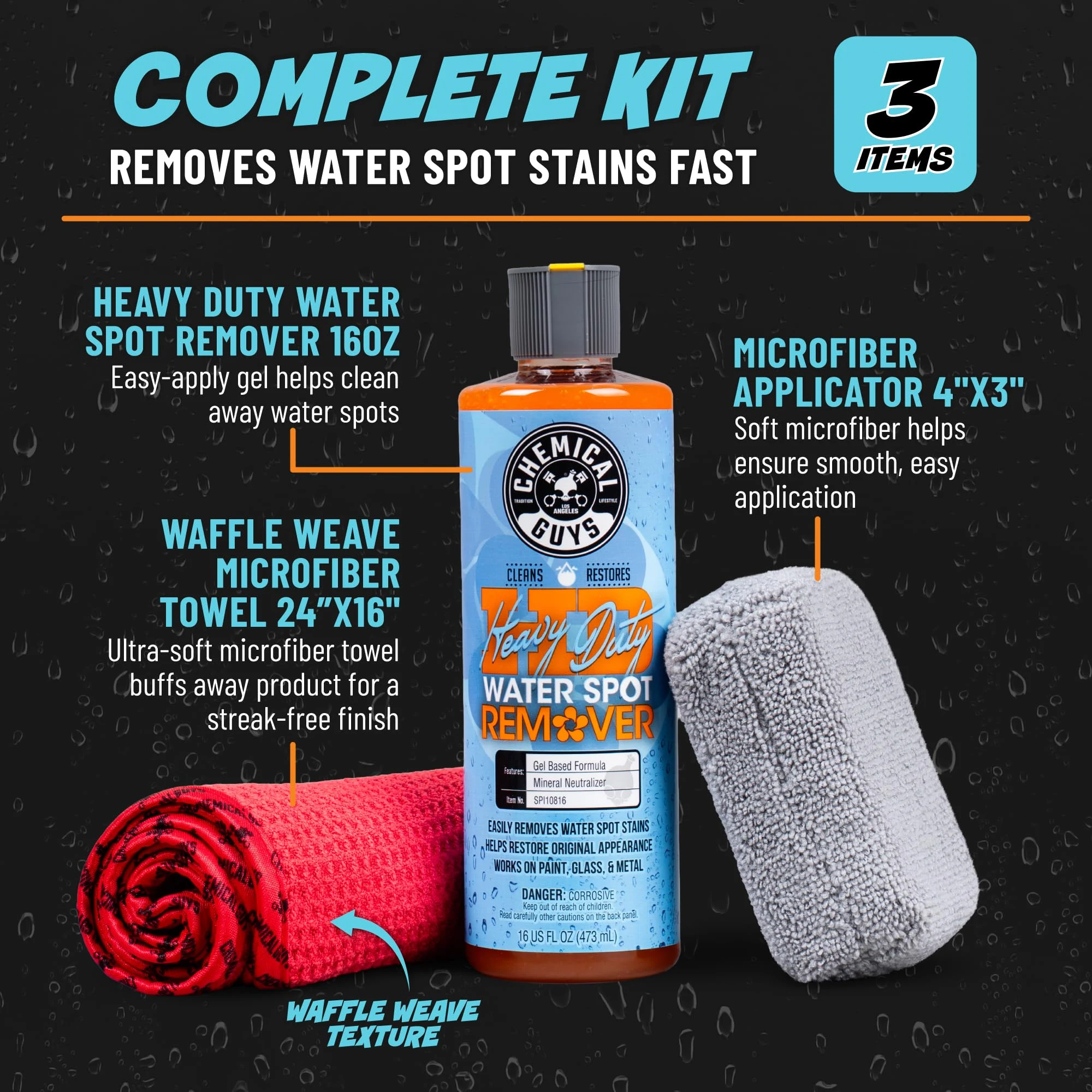 Chemical Guys Heavy Duty Water Spot Remover Kit for Car Paint & product photo, view 6 of 7