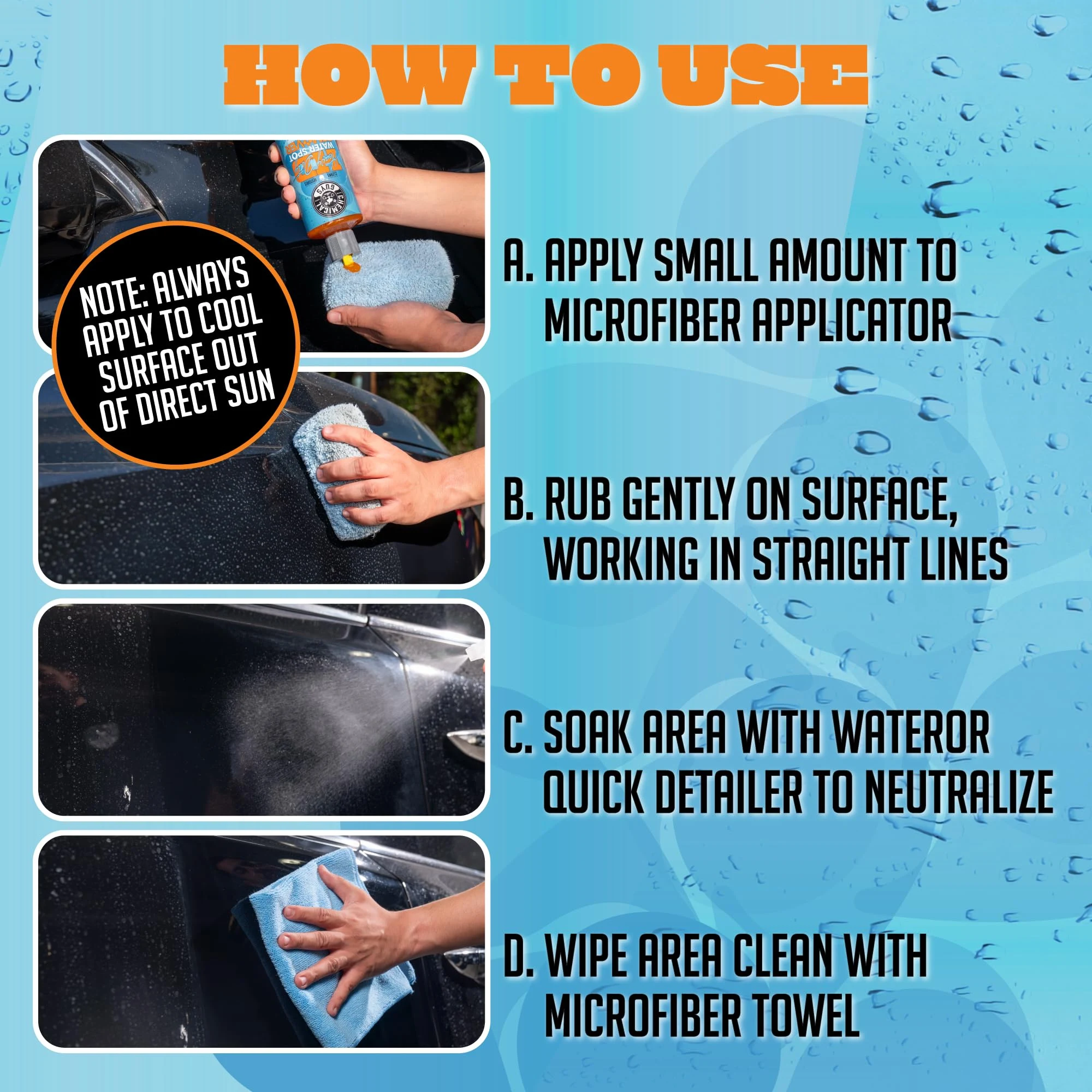 Chemical Guys Heavy Duty Water Spot Remover Gel for Glass & Paint, 16 oz product photo, view 6 of 7
