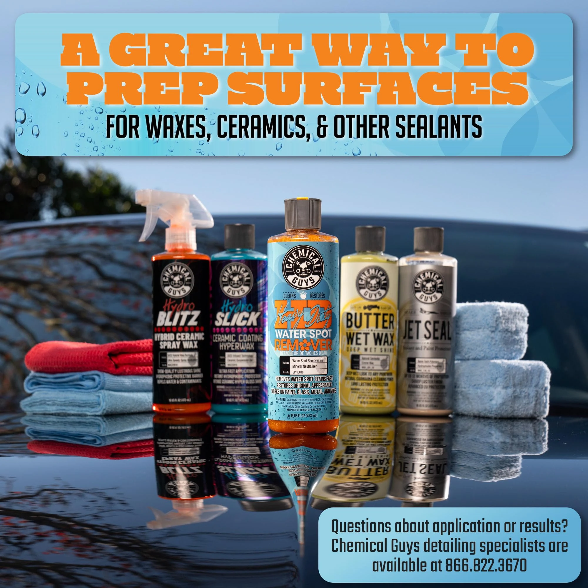 Chemical Guys Heavy Duty Water Spot Remover Gel for Glass & Paint, 16 oz product photo, view 7 of 7
