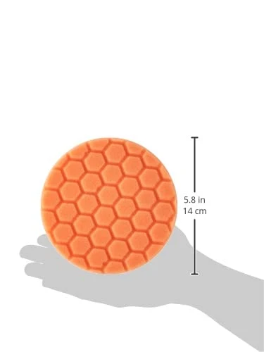 Chemical Guys Hex-Logic Medium-Heavy Cutting Foam Pad, Orange, 5.5 inch product photo, view 5 of 5