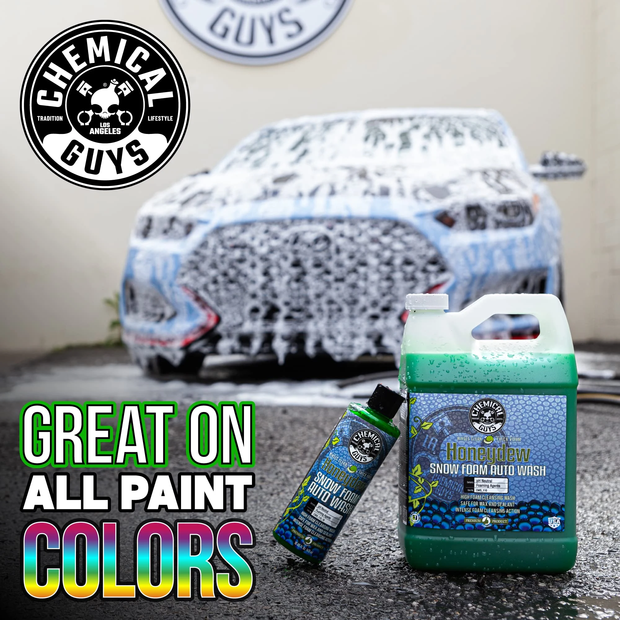 Chemical Guys Honeydew Snow Foam Car Wash Soap for Foam Cannons, 64 oz product photo, view 6 of 7