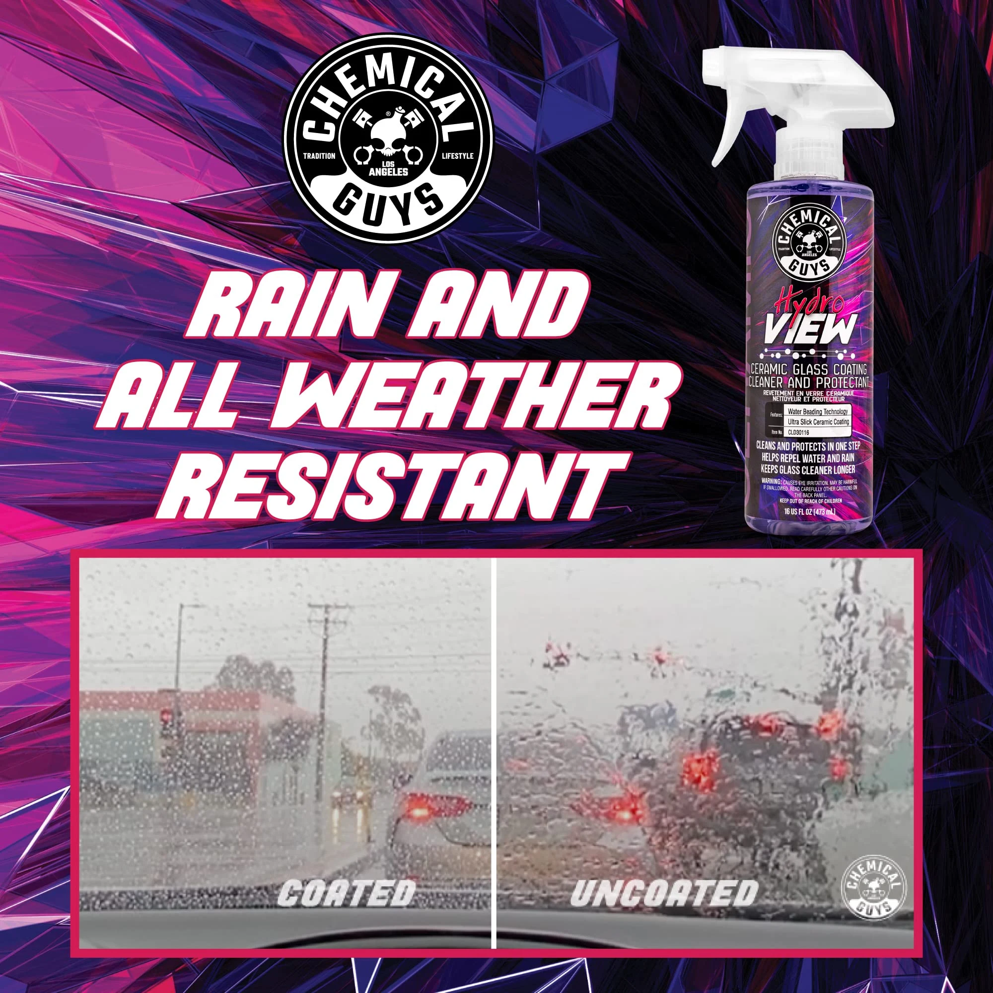 Chemical Guys, HydroView Ceramic Glass Cleaner product view 4