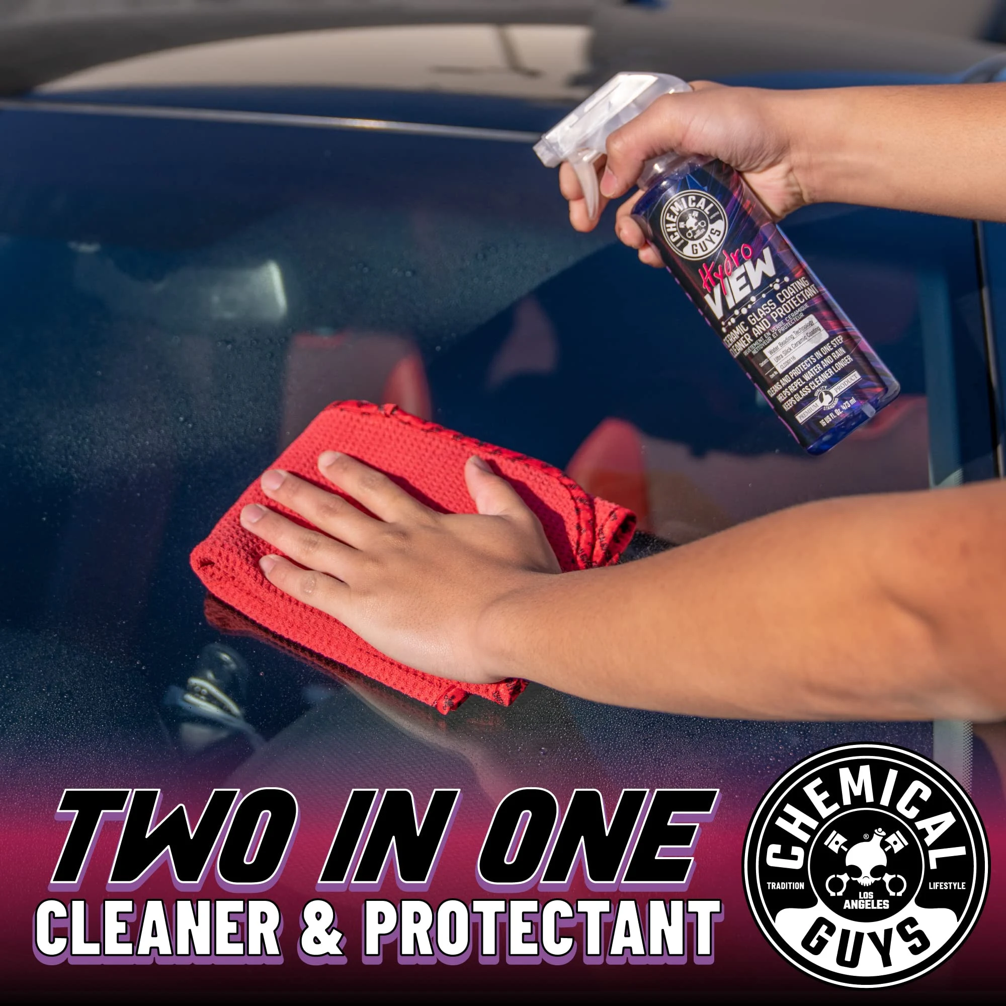 Chemical Guys HydroView Ceramic Glass Cleaner & Coating for Windows, 16 oz product photo, view 6 of 7