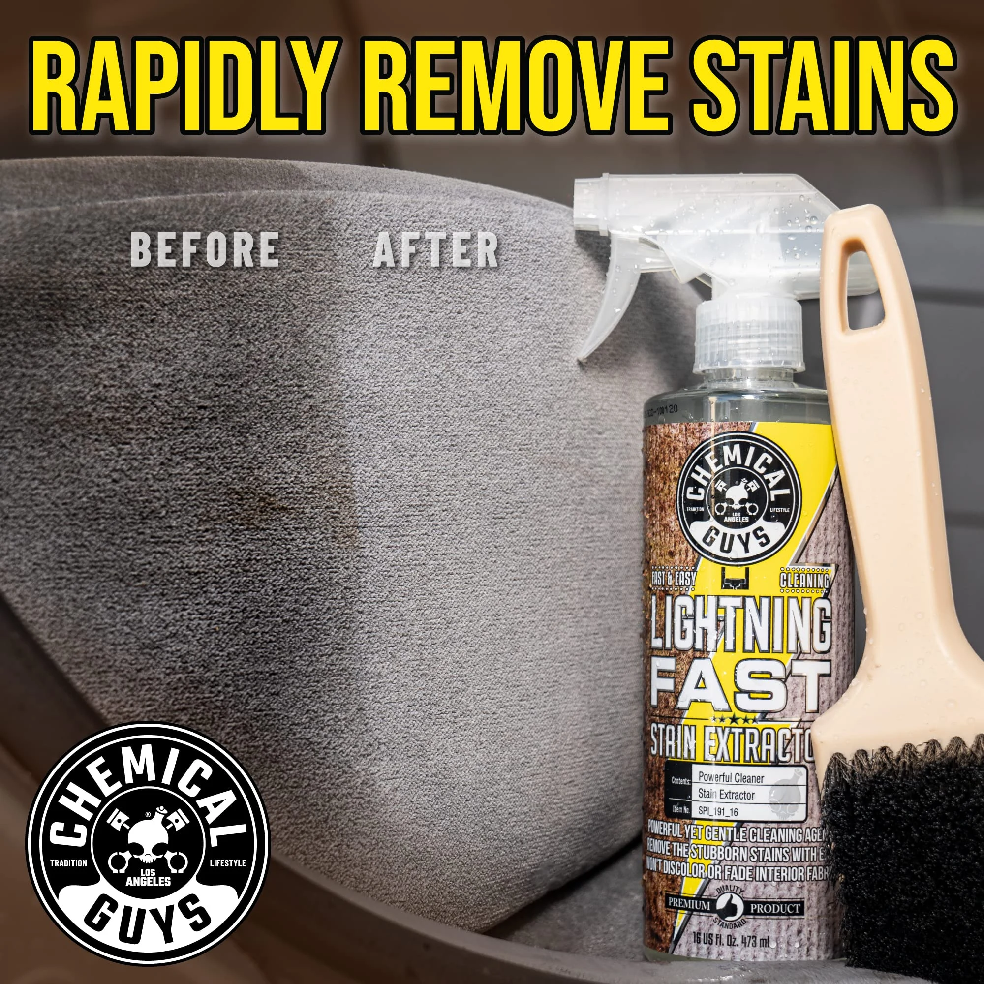 Chemical Guys Lightning Fast Carpet & Upholstery Stain Extractor, 16 oz product photo, view 5 of 7