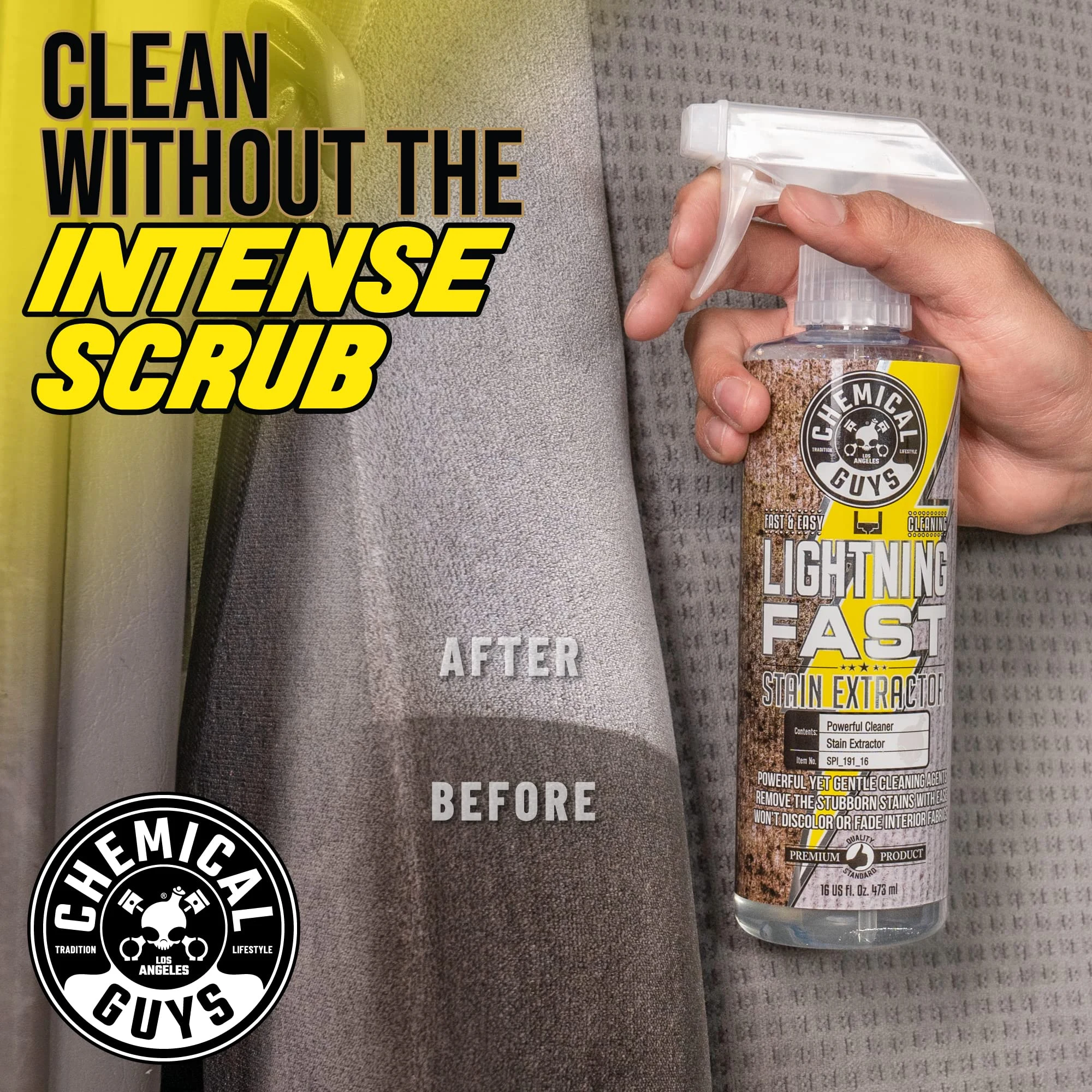 Chemical Guys Lightning Fast Carpet & Upholstery Stain Extractor, 16 oz product photo, view 6 of 7