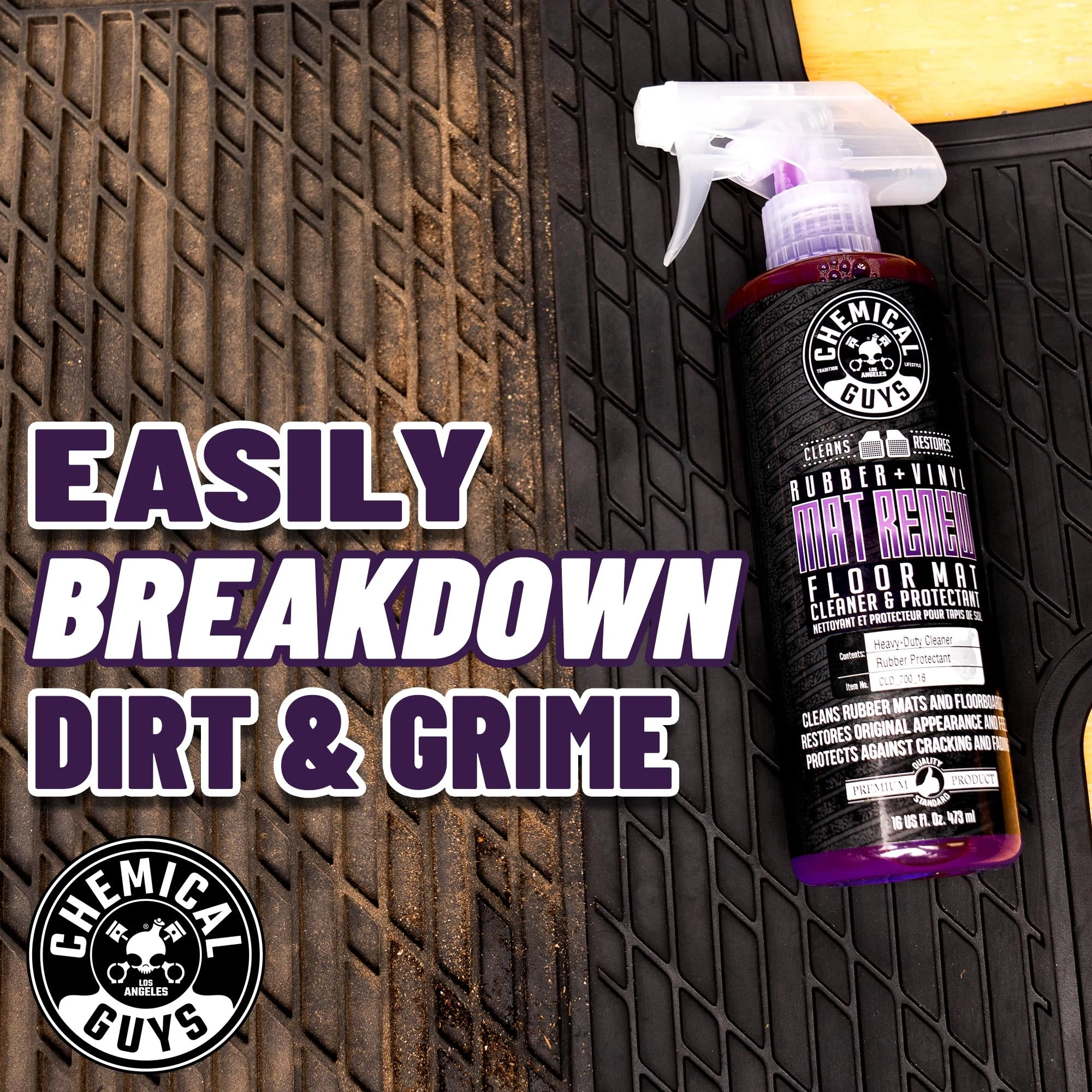 Chemical Guys Mat Renew Rubber & Vinyl Mat Cleaner & Protectant, 16 oz product photo, view 4 of 7