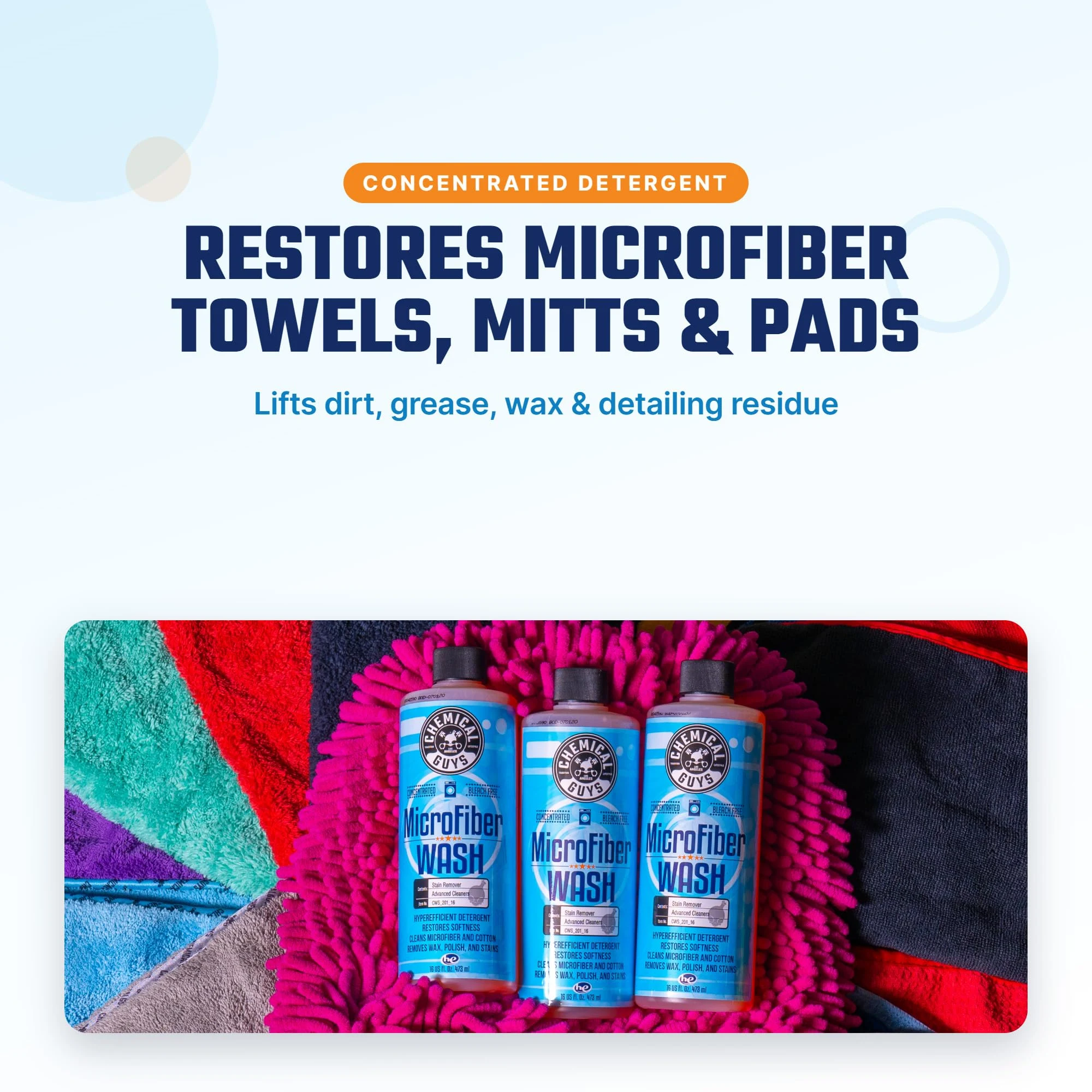 Chemical Guys Microfiber Wash & Towel Detergent product photo, view 5 of 7