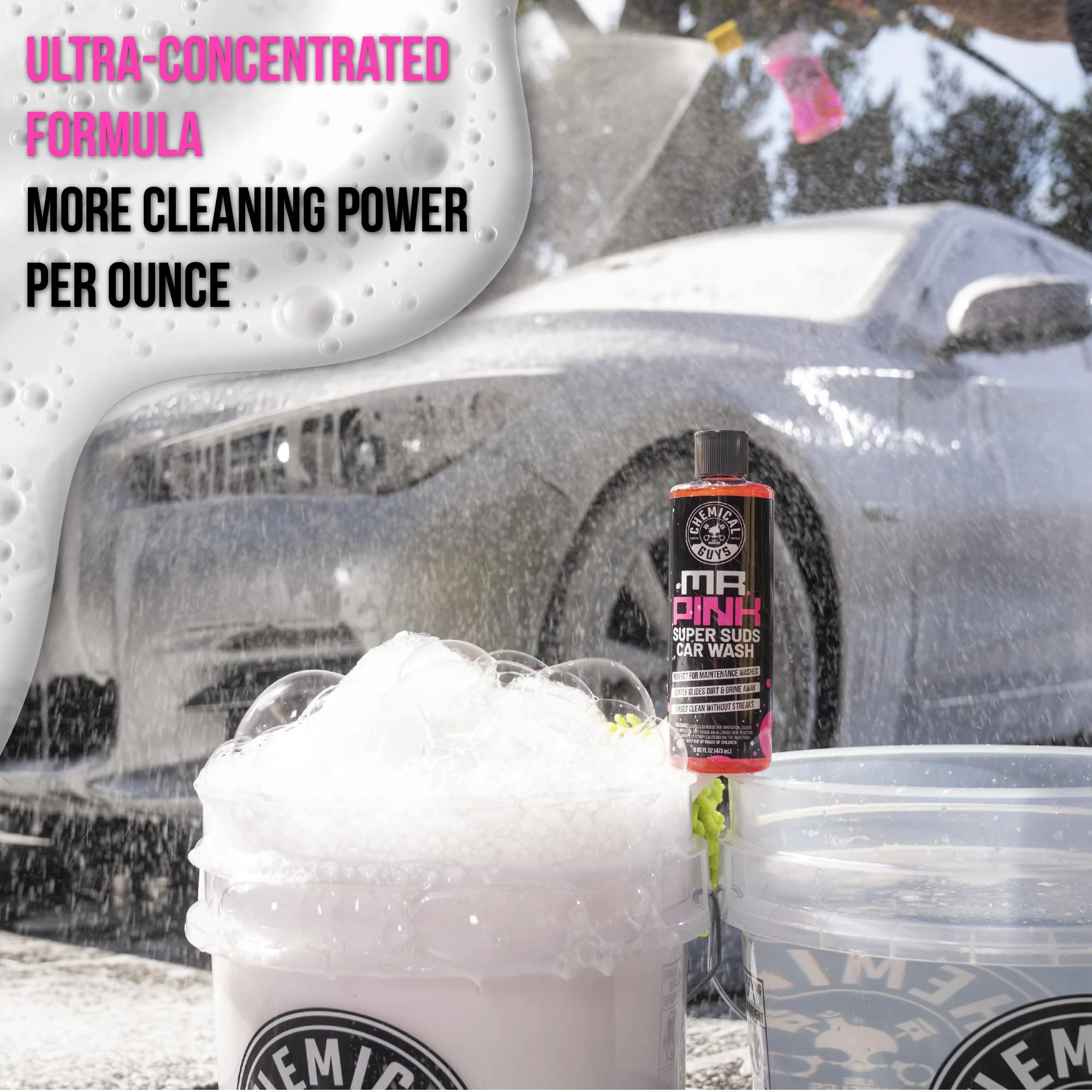 Chemical Guys Mr. Pink Car Wash Soap 64 oz with Wash Mitt product photo, view 5 of 7