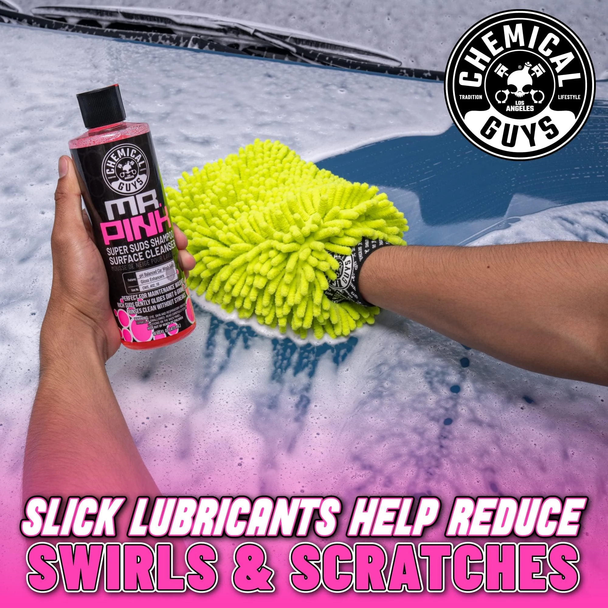 Chemical Guys Mr. Pink Car Wash Soap, Foam Cannon & Bucket Wash, 64 oz product photo, view 5 of 7