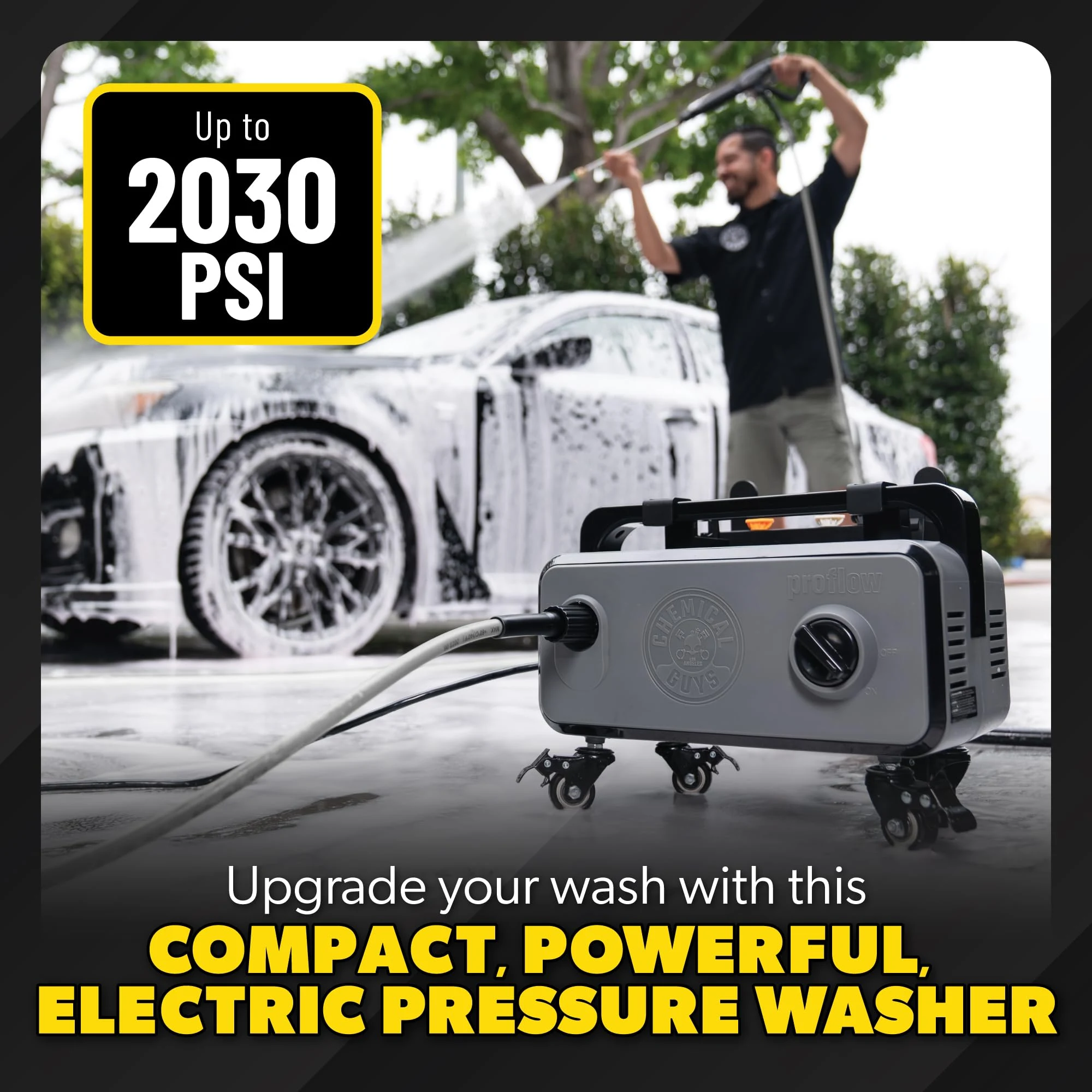 Chemical Guys PM2000 PRO Electric Pressure Washer, 2030 PSI, 25 ft Hose product photo, view 6 of 8