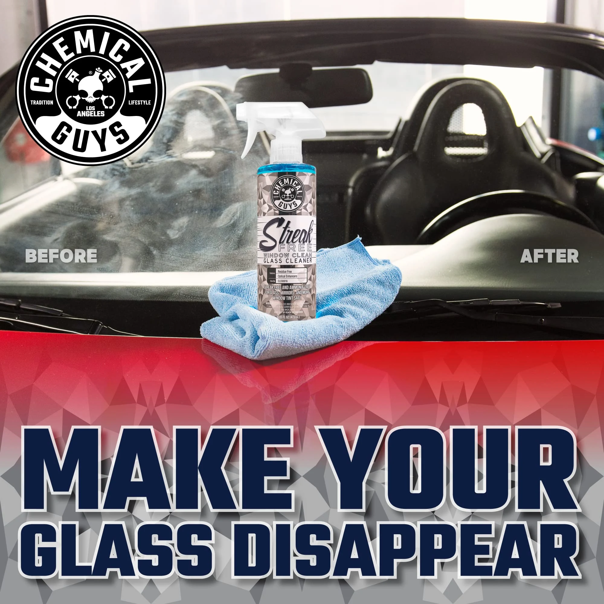 Chemical Guys Streak-Free Glass & Window Cleaner for Tinted Windows, 16 oz product photo, view 3 of 7