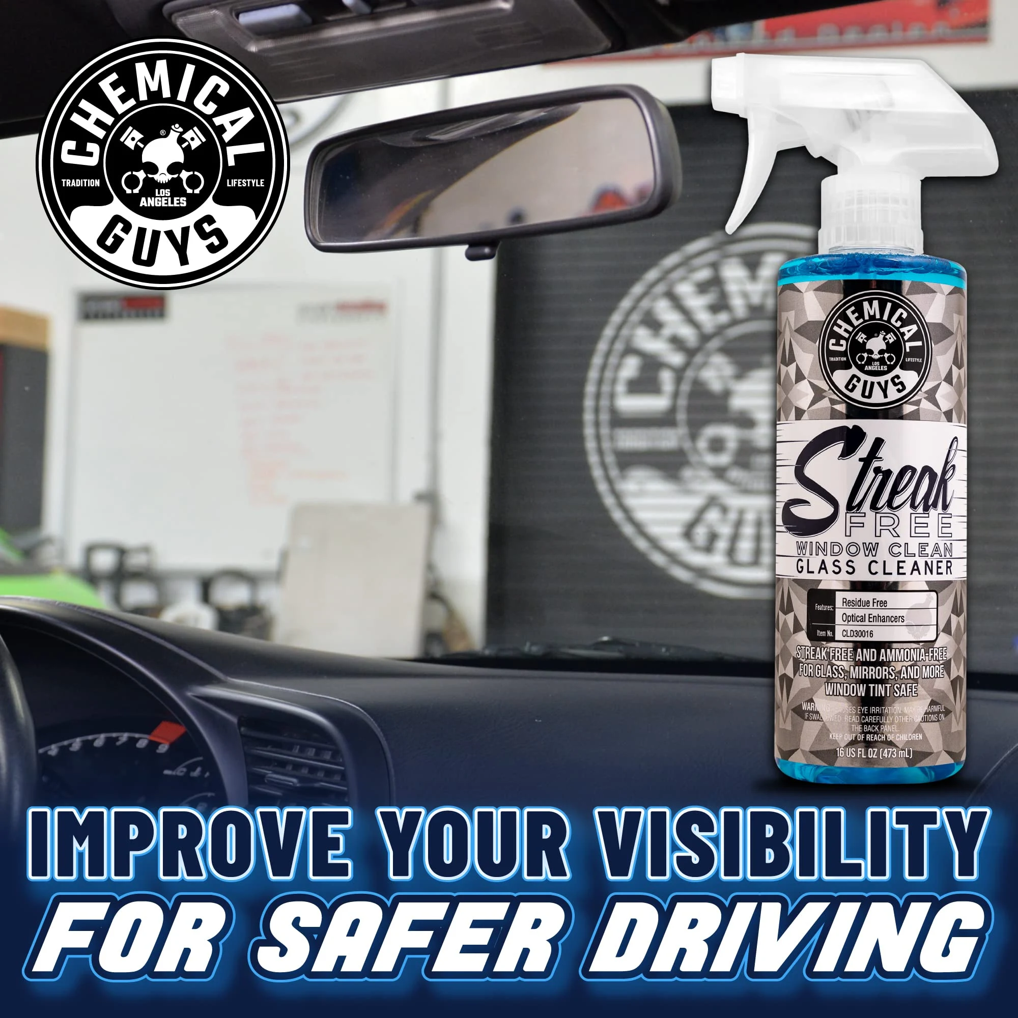 Chemical Guys Streak-Free Glass & Window Cleaner for Tinted Windows, 16 oz product photo, view 4 of 7