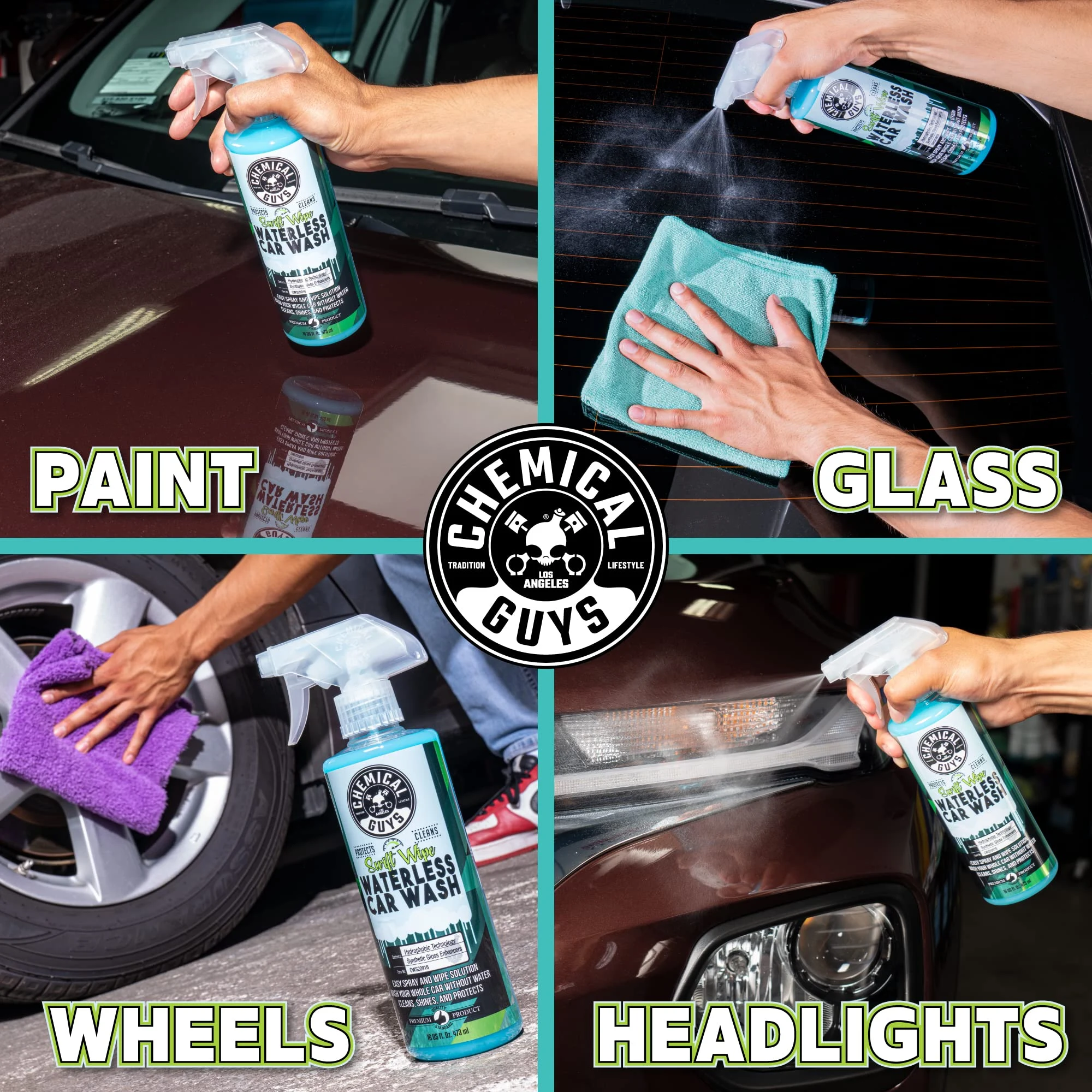 Chemical Guys Swift Wipe Waterless Car Wash Spray, High Lubrication, 16 oz product photo, view 5 of 7