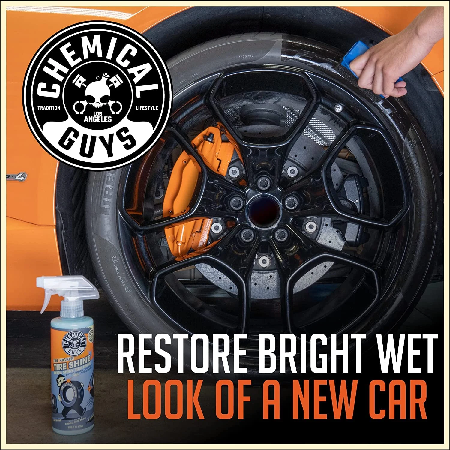 Chemical Guys Tire Kicker Extra Glossy Tire Shine for Rubber & Trim, 16 oz product photo, view 3 of 7