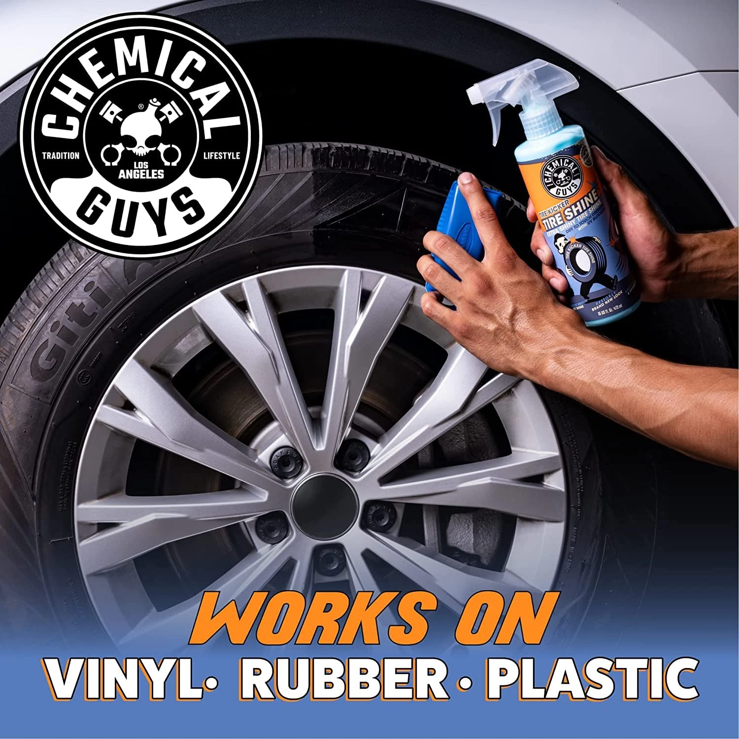 Chemical Guys Tire Kicker Extra Glossy Tire Shine for Rubber & Trim, 16 oz product photo, view 6 of 7