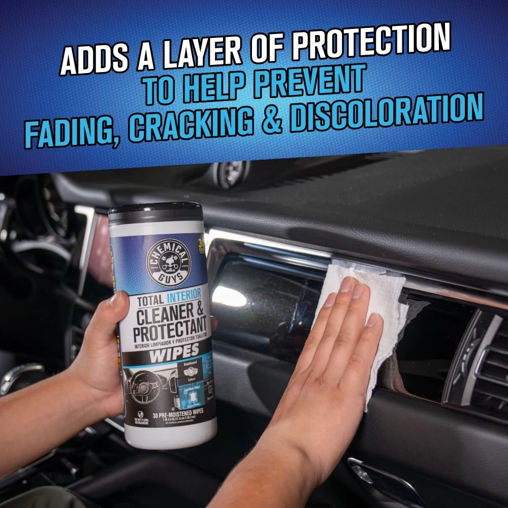 Chemical Guys Total Interior Cleaner & Protectant Canister Wipes, 60 Count product photo, view 6 of 6
