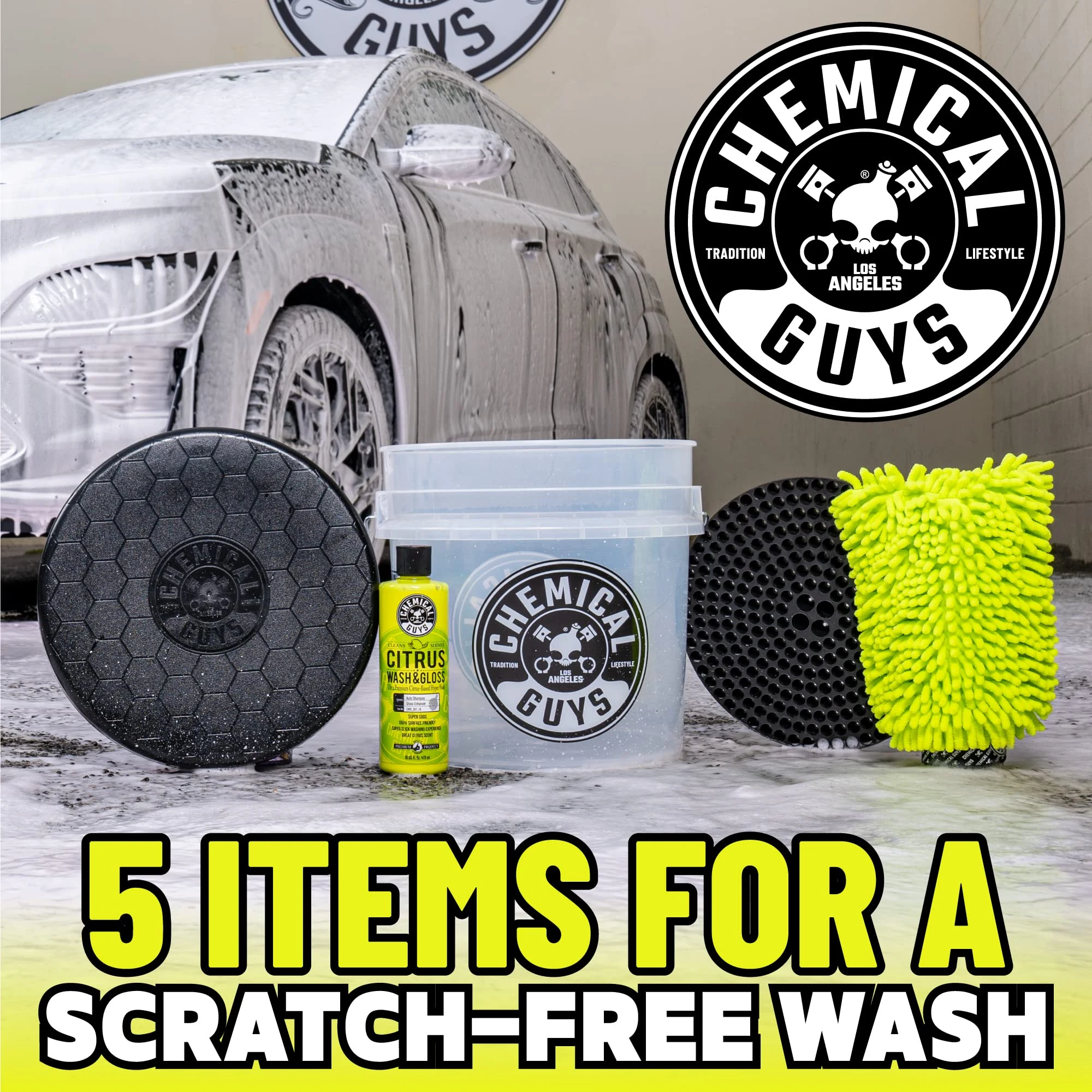Chemical Guys, Ultimate Car Wash Bucket Kit, Dirt Trap supplied product image