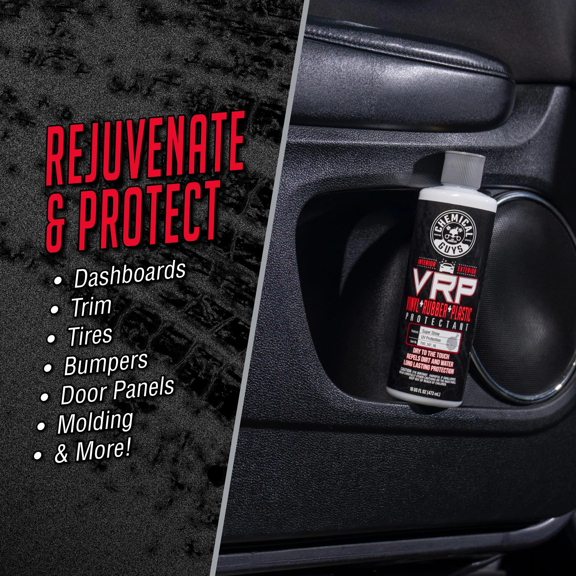 Chemical Guys VRP Vinyl, Rubber & Plastic Dressing, Dry to Touch, 16 oz product photo, view 5 of 7