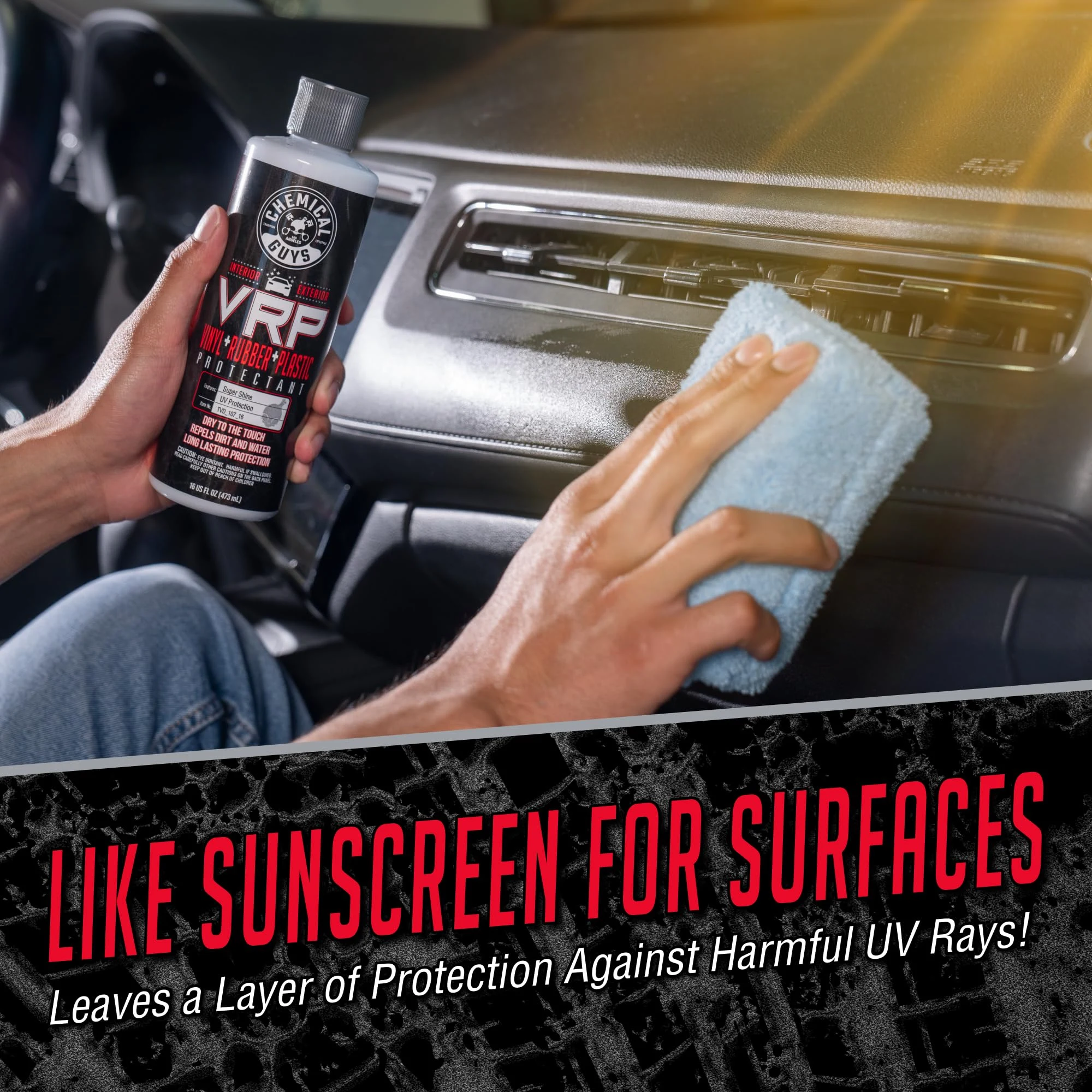 Chemical Guys VRP Vinyl, Rubber & Plastic Dressing, Dry to Touch, 16 oz product photo, view 6 of 7