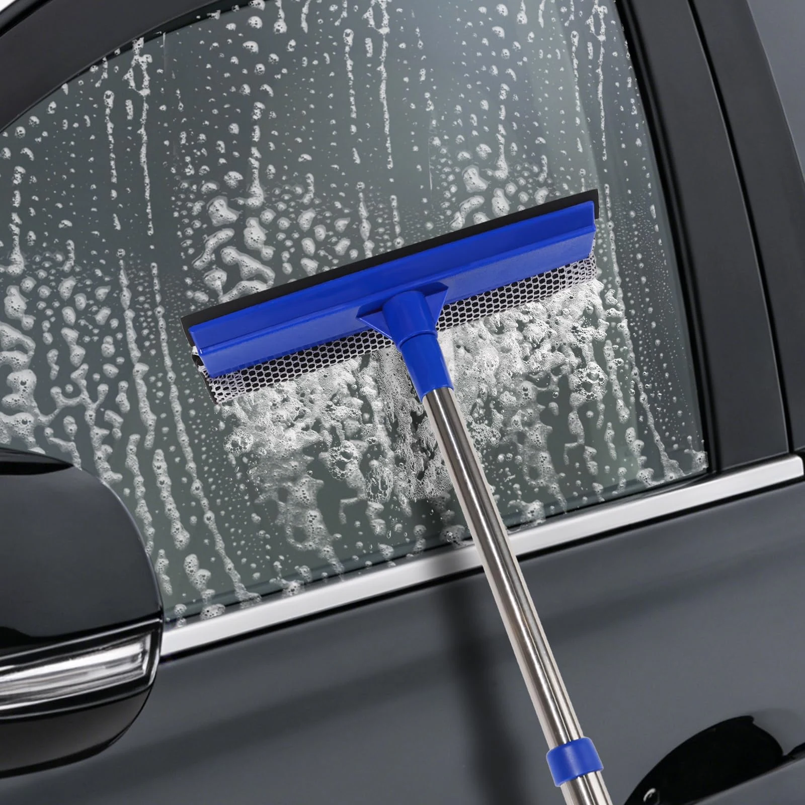 Conliwell Car Windshield Squeegee wtih 15-23inch Handle, Car Window Cleaning Tool Extendable Handle Inside Glass Wiper Kit, S product photo, view 7 of 8