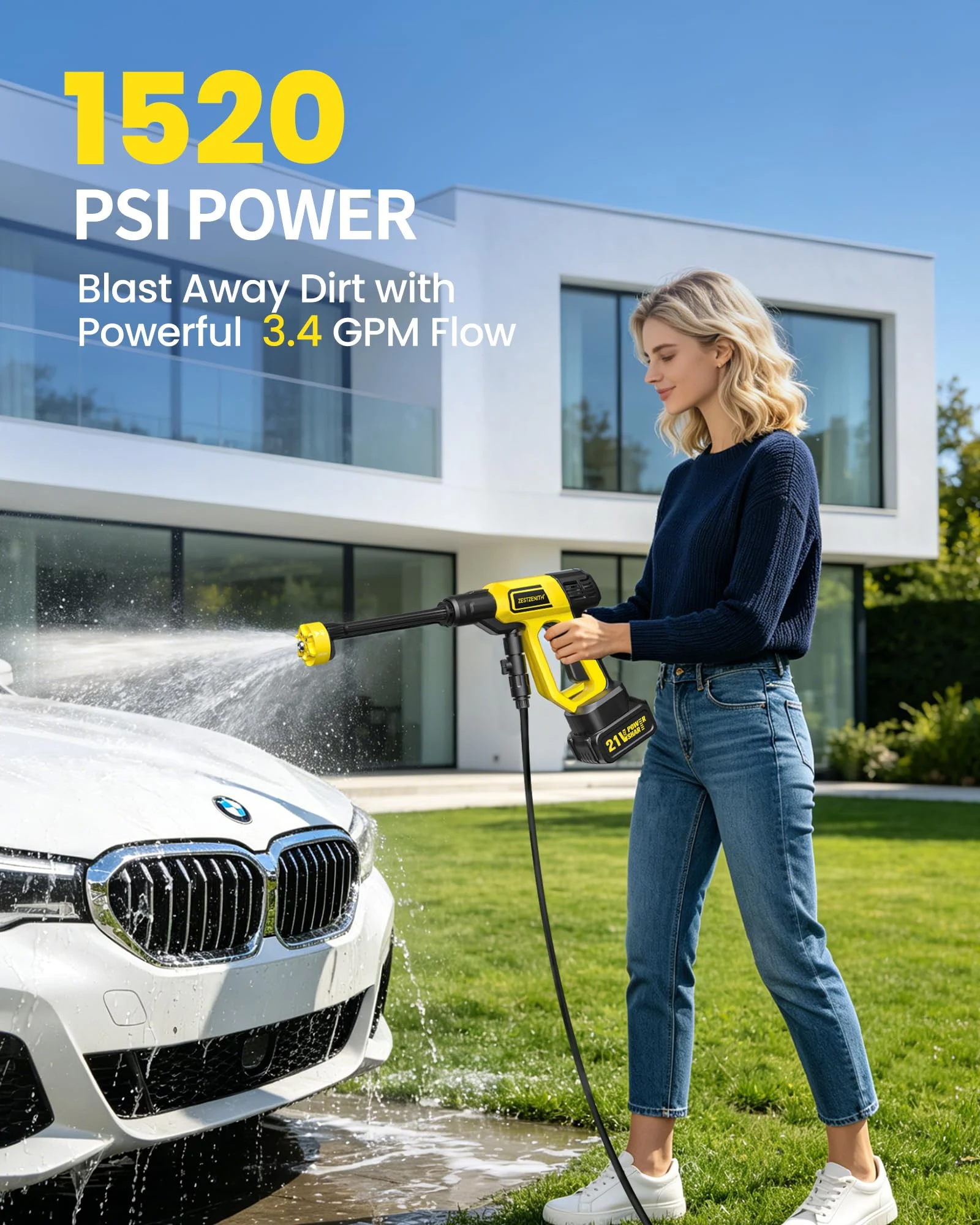 Cordless Pressure Washer Battery Powered product view 3