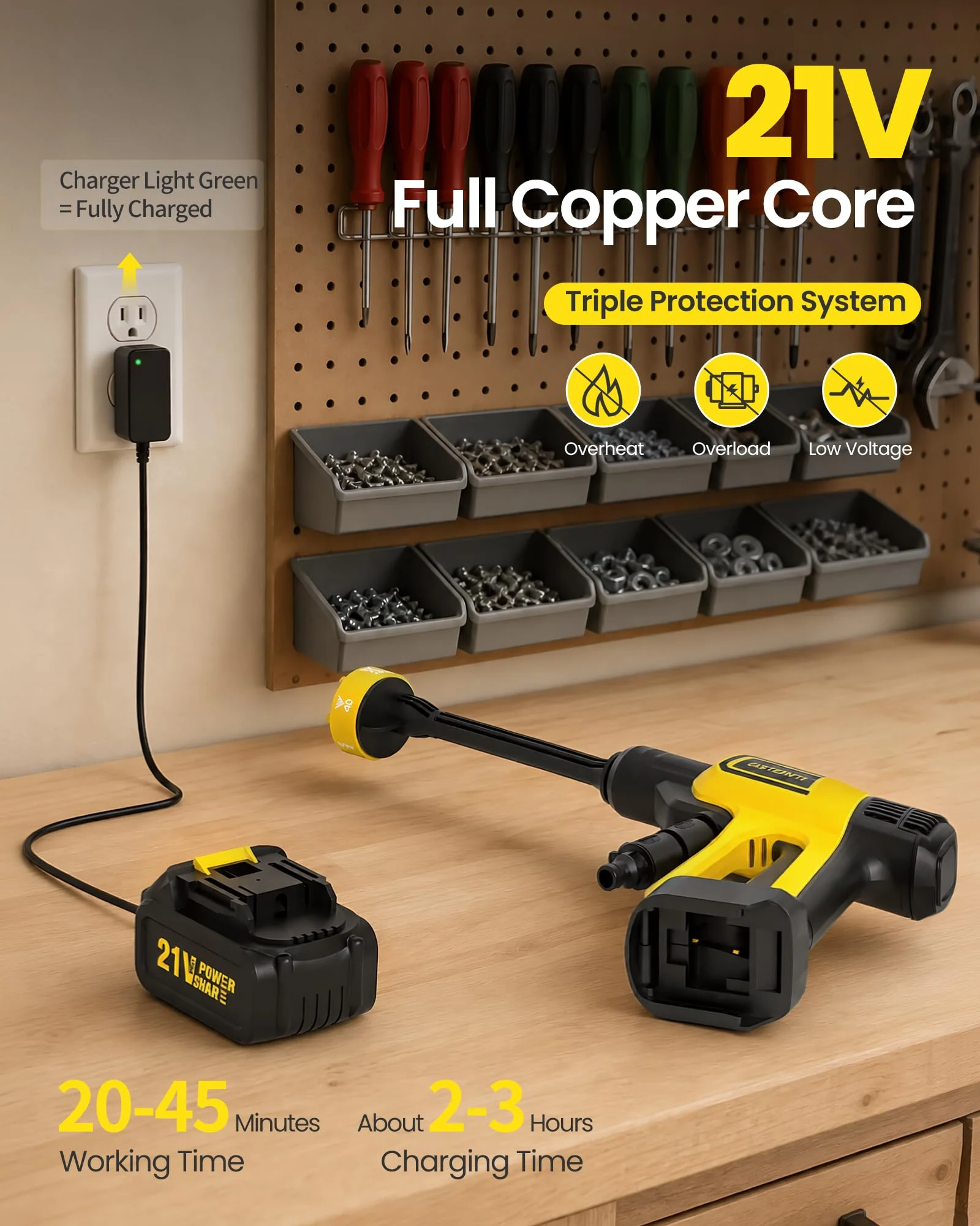 Cordless Pressure Washer Battery Powered, Handheld Cordless Power Washer product photo, view 6 of 7