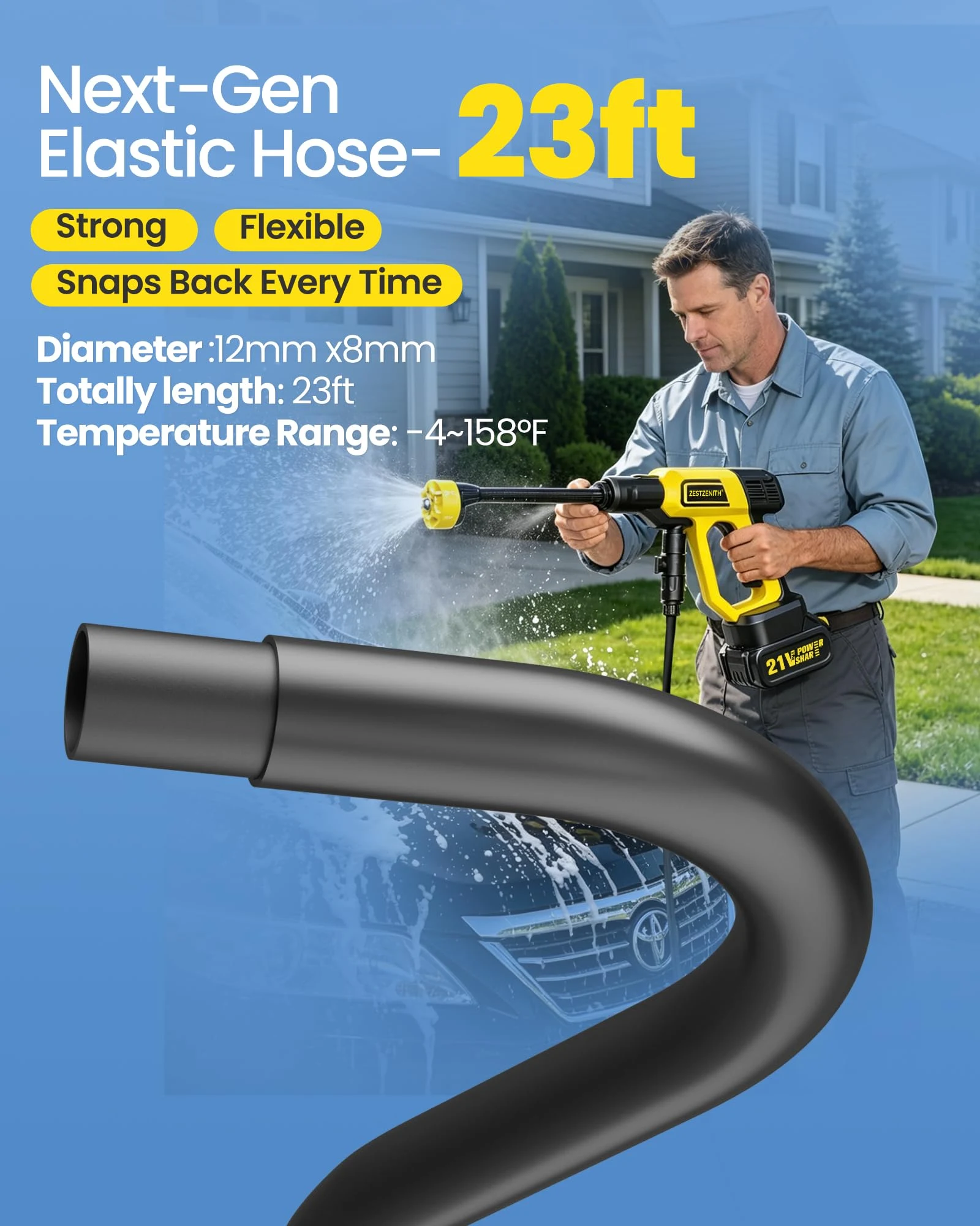 Cordless Pressure Washer Battery Powered, Handheld Cordless Power Washer product photo, view 7 of 7