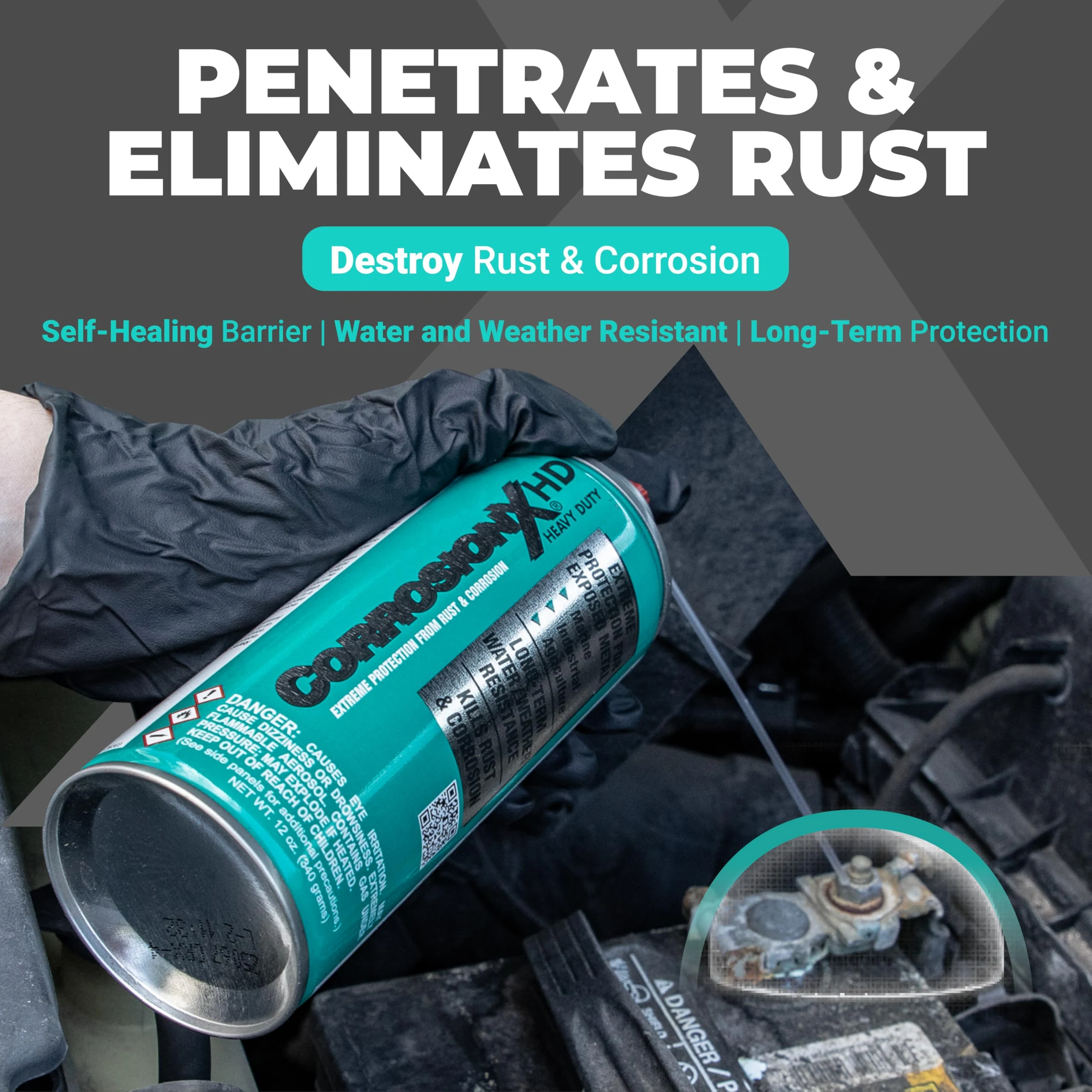 CorrosionX Heavy Duty Anti Rust Spray, Dripless product view 3