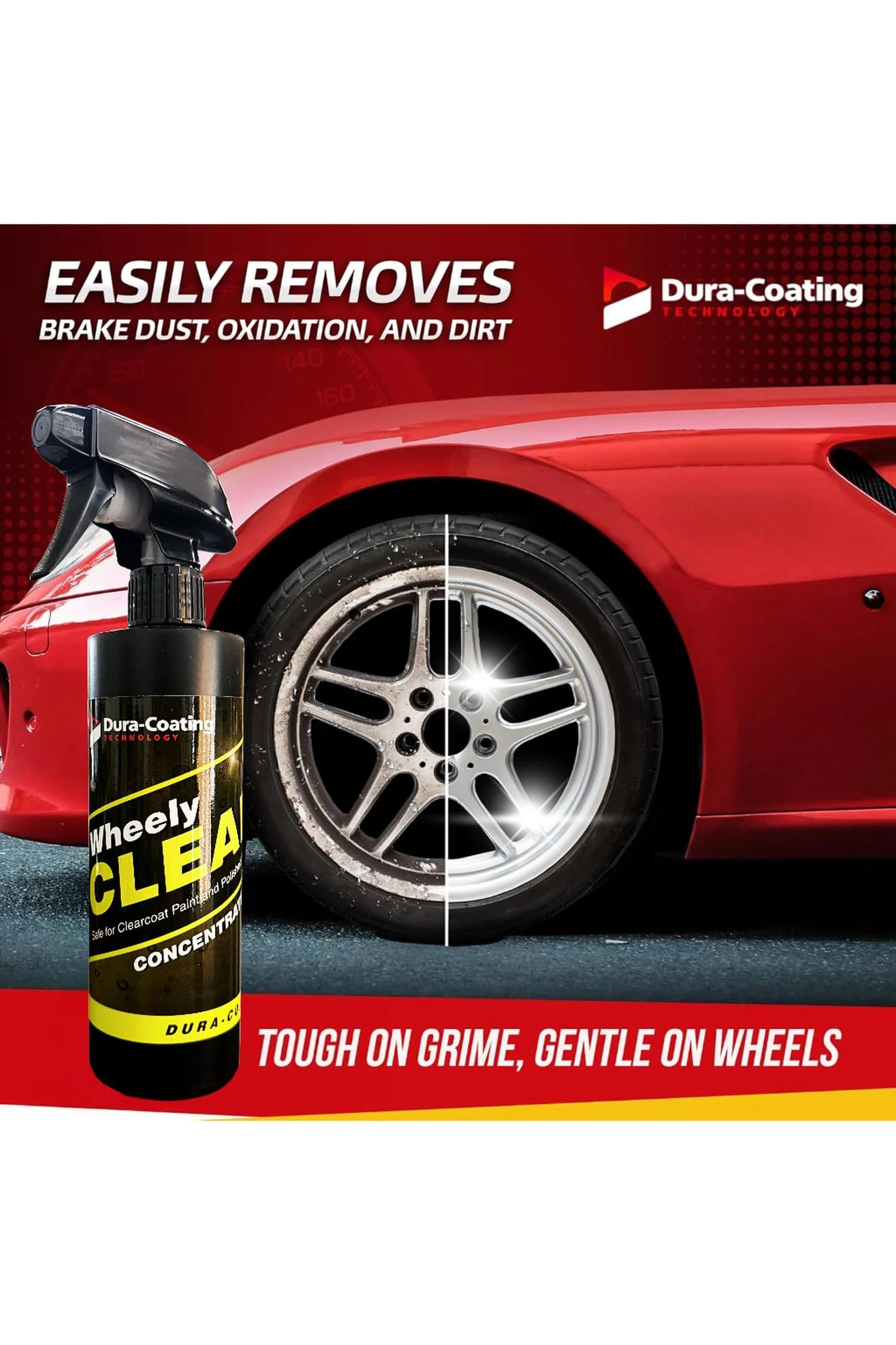 DURA-COATING TECHNOLOGY Wheely Clean Concentrate - Good for Chrome Wheel Cleaner, Clear-Coated, or Aluminum Wheel Cleaner - P product photo, view 3 of 5